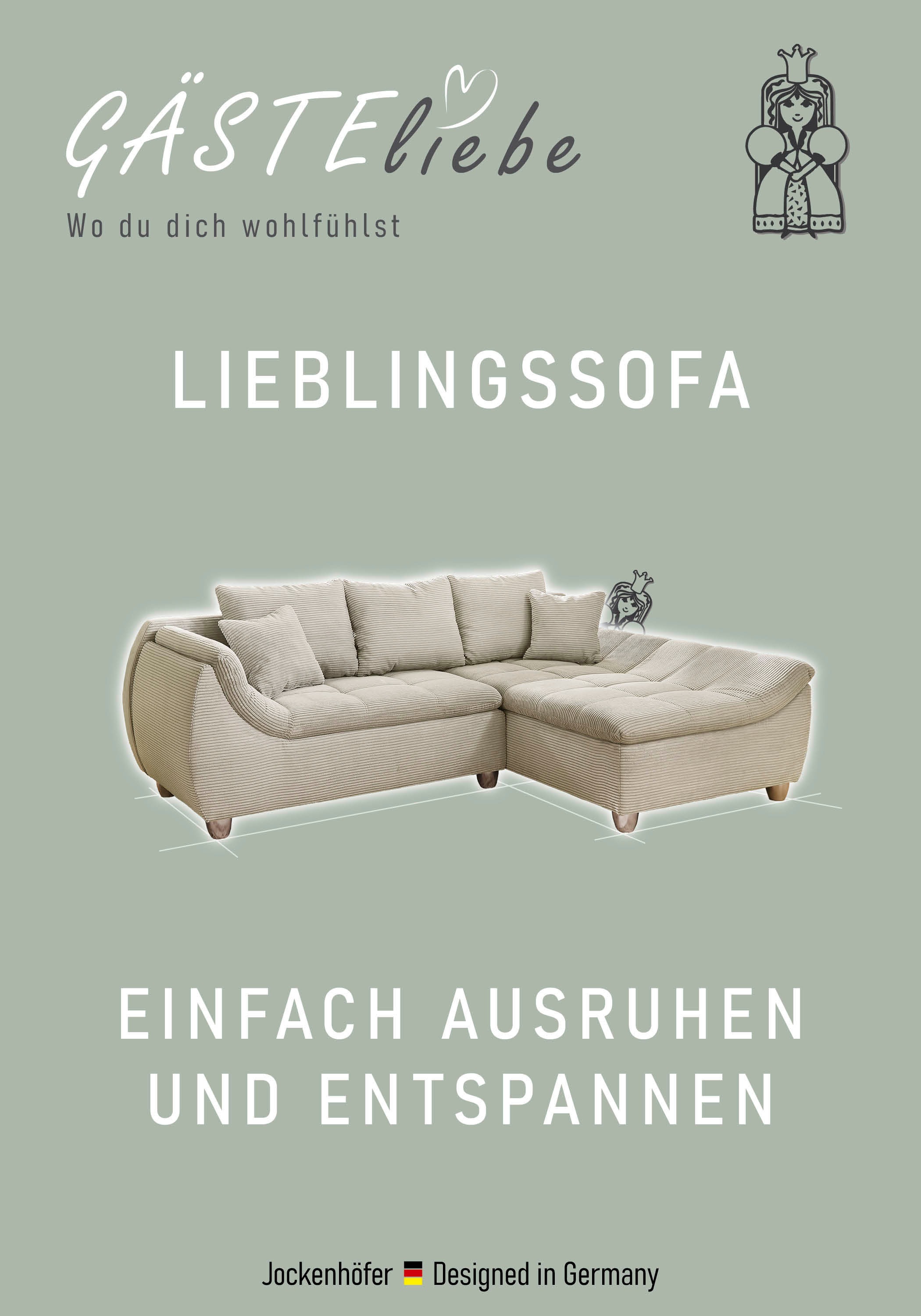 Jockenhöfer Gruppe Ecksofa »Genua L-Form«, Ottomane links oder rechts monti günstig online kaufen