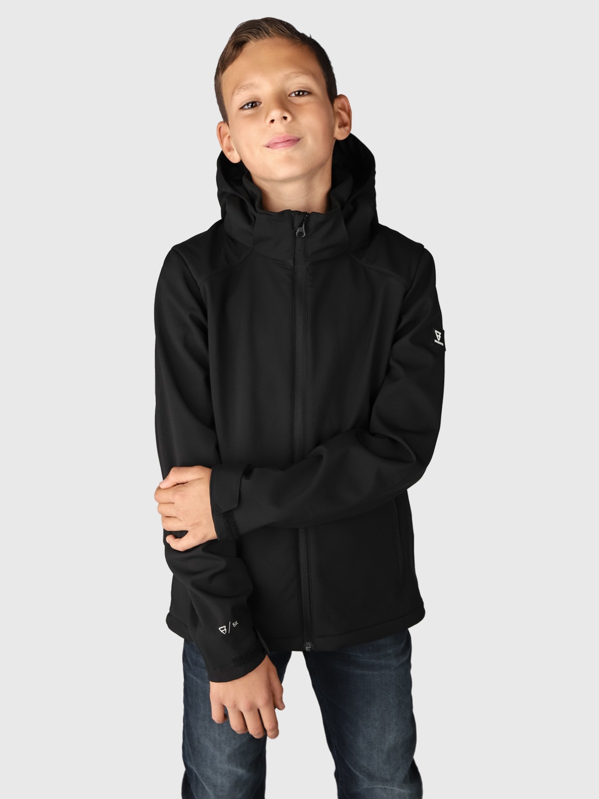 BRUNOTTI Softshelljacke »Mippy Boys Softshell Jacket« mit Kapuze black 164 164 Perfekt für Frühling und Herbst, auch im Winter beim Sport tragbar