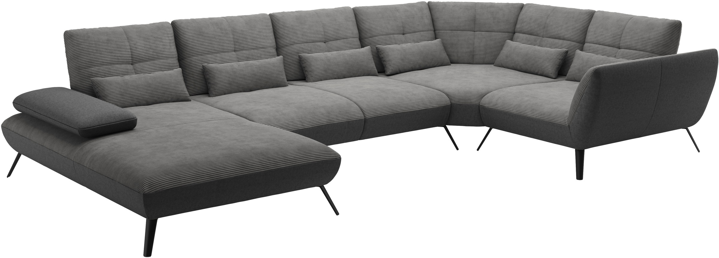 Places of Style Wohnlandschaft »Mikado U-Form«, inkl. Sitztiefenverstellung und Armteilverstellung