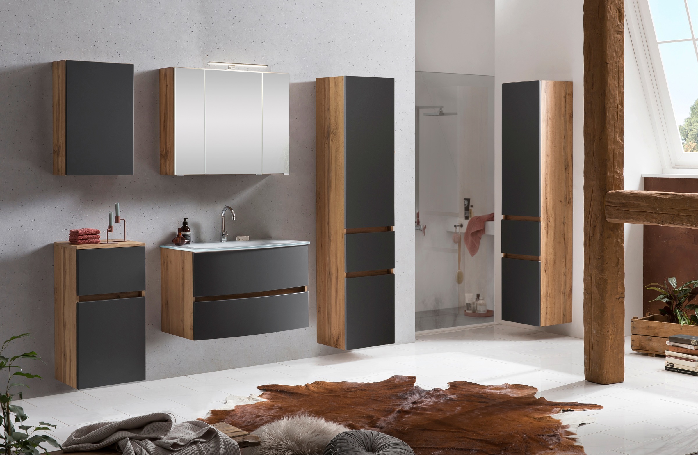 welltime Badezimmer-Set »Kaunas« Set, 3 Stk. tlg. günstig online kaufen