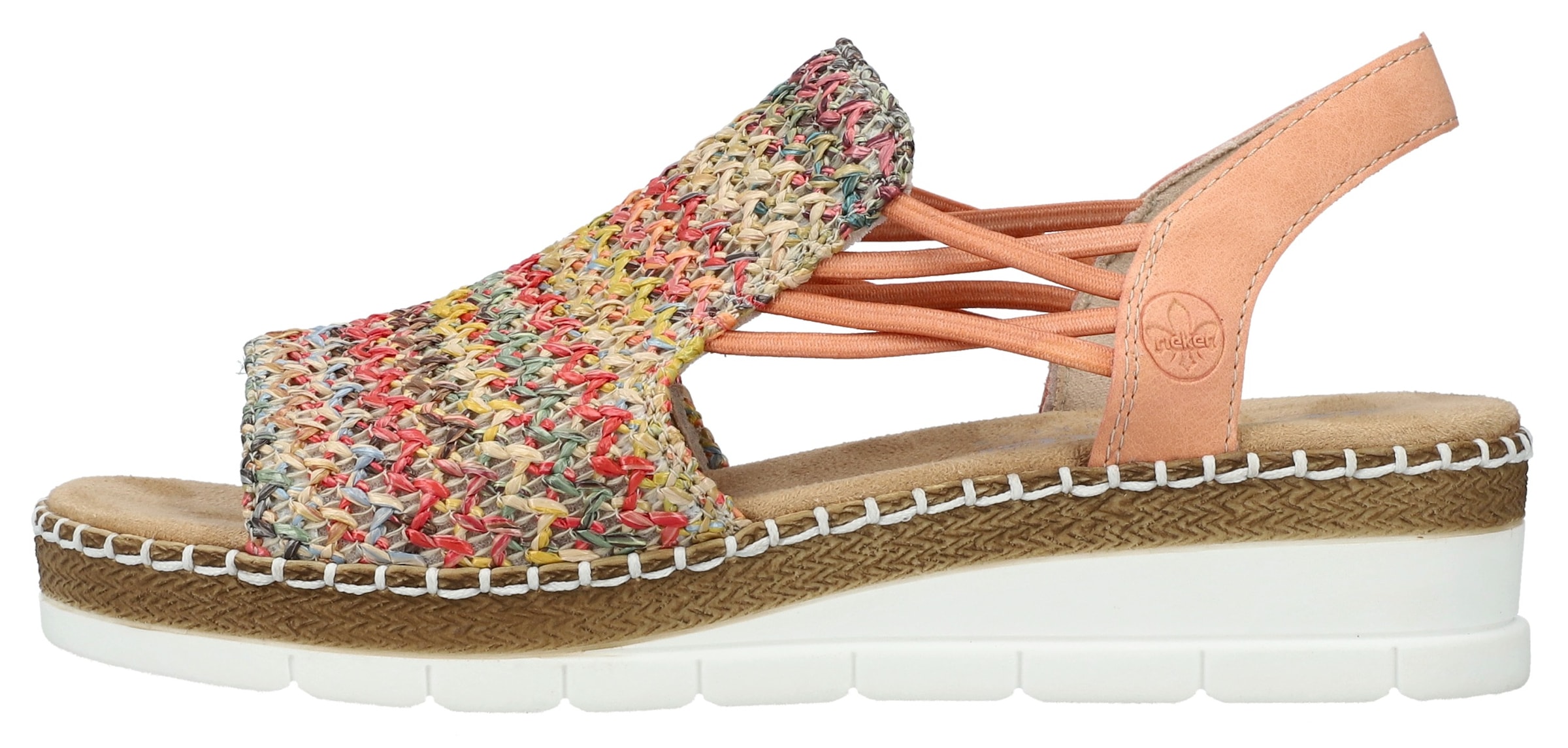 Rieker Sandale  Sommerschuh, Sandalette, Keilabsatz, in modischer Optik
