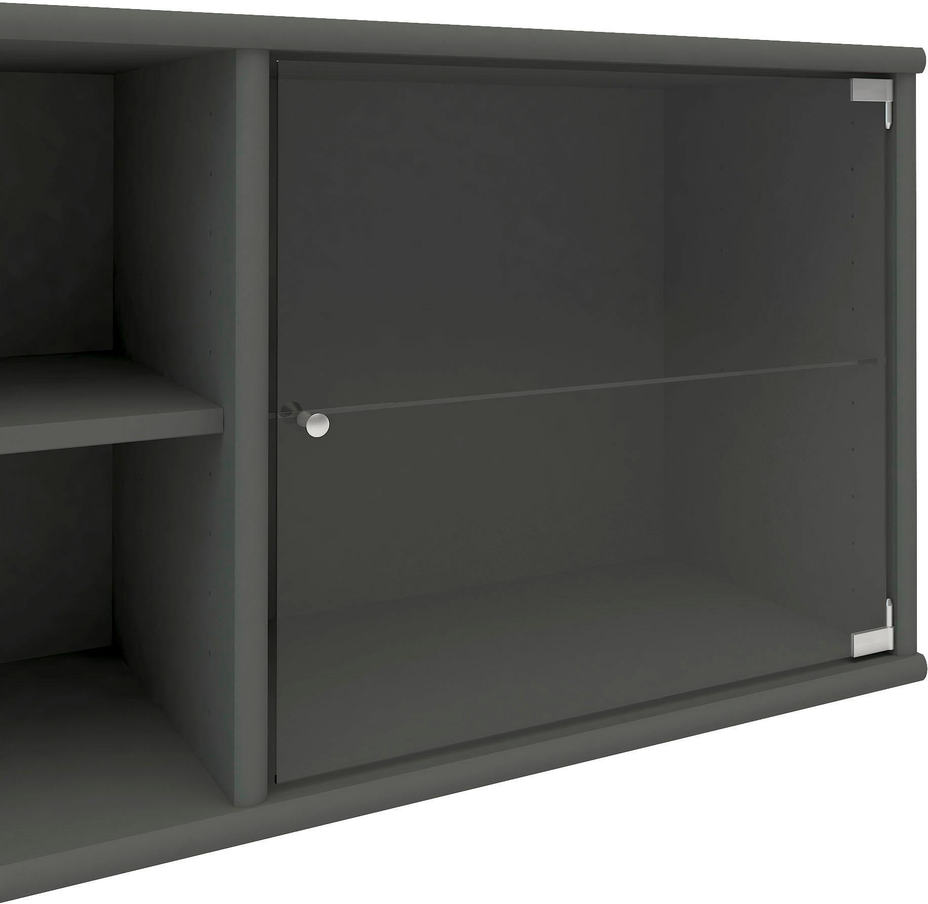 Hammel Furniture Lowboard »Mistral, Hochwertig Schrank, hängend/stehend montierbar«, mit zwei Glastüren, B: 133 cm, anpassungsbar Designmöbel