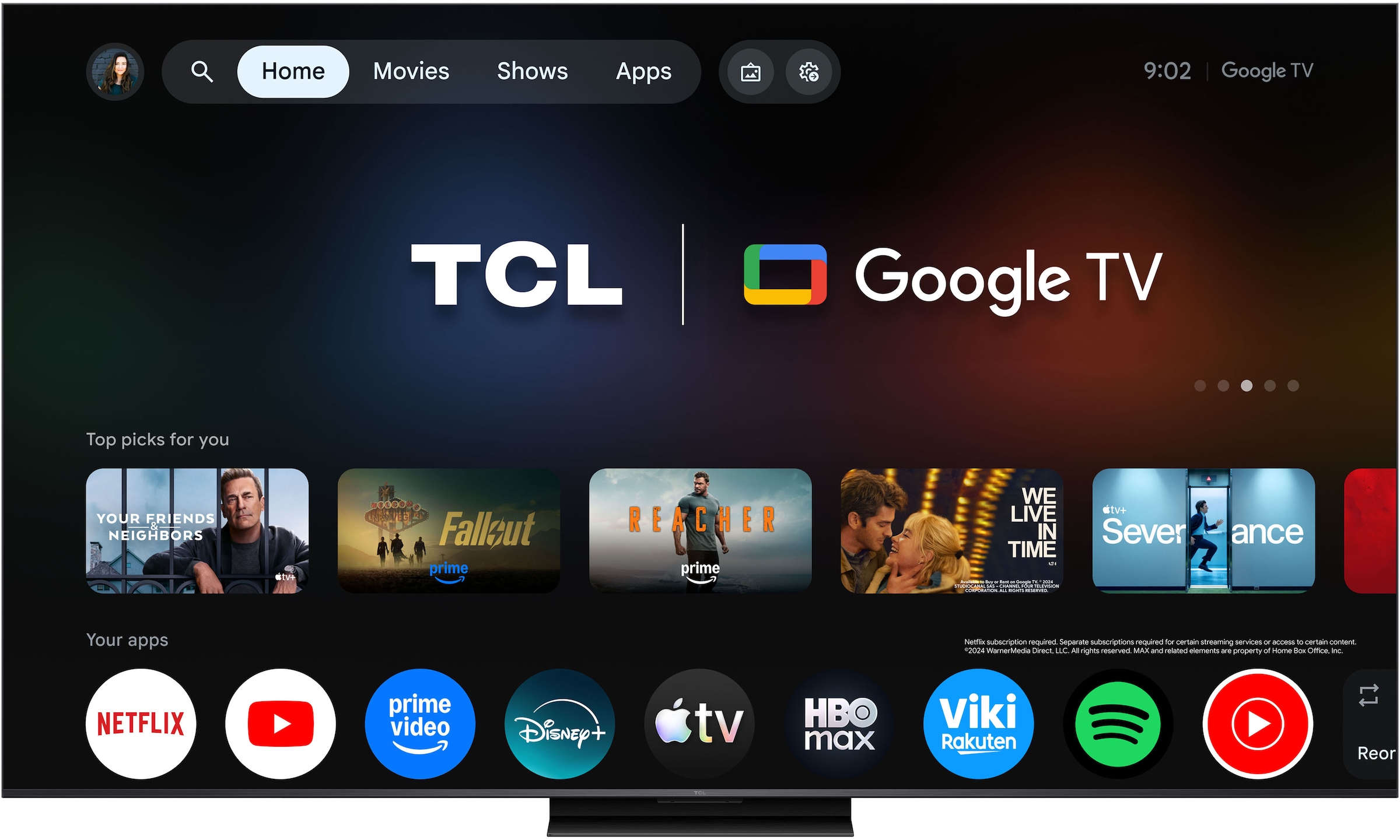 TCL QLED Mini LED-Fernseher »85Q7D ProX1« 215 cm/85 ″