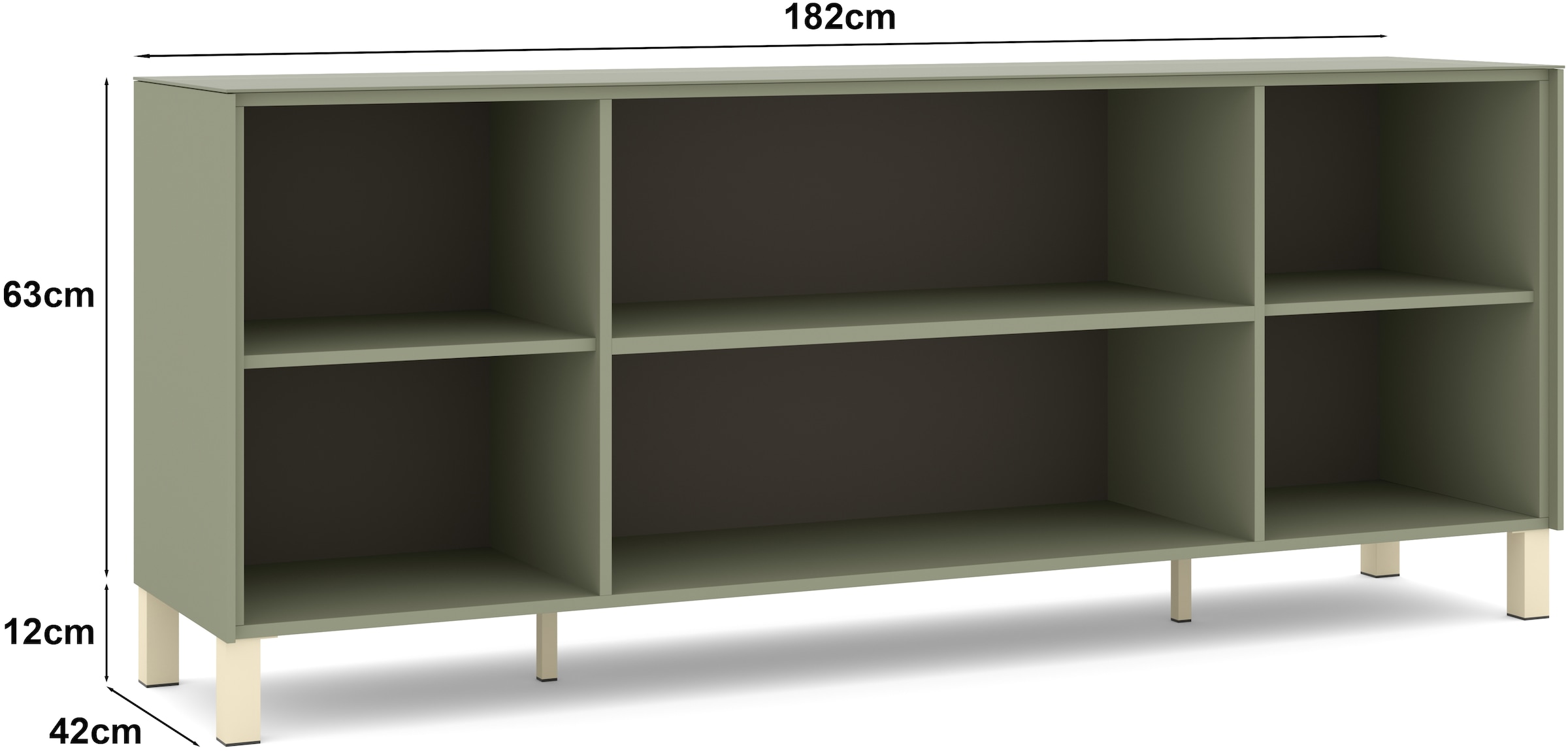 set one by Musterring Lowboard »Reno« 1 Stk. tlg. Mit Vierkantfuß in diversen Farben, 75 cm Höhe & Farbauswahl