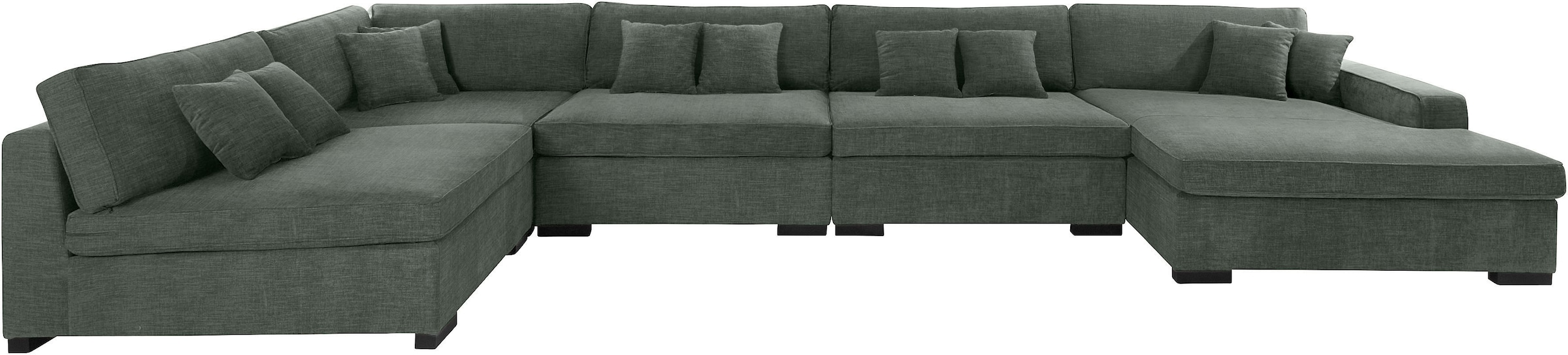 Home affaire Wohnlandschaft »Skara XXL U-Form«, Lounge-Sofa XXL mit Federke günstig online kaufen