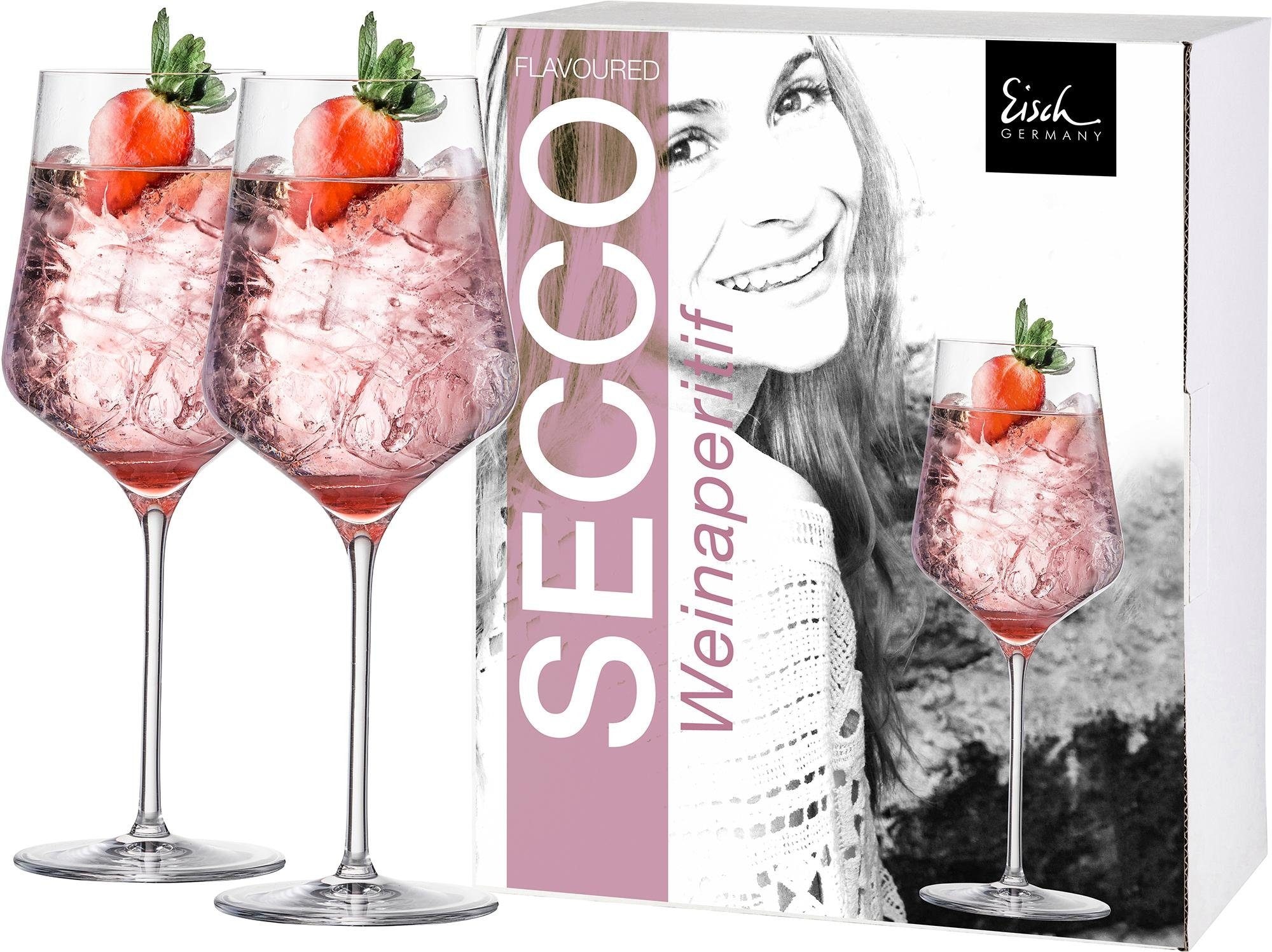 Eisch Aperitifglas »Secco Flavoured«, (Set, 2 tlg.), bleifrei, 620 ml, 2-teilig