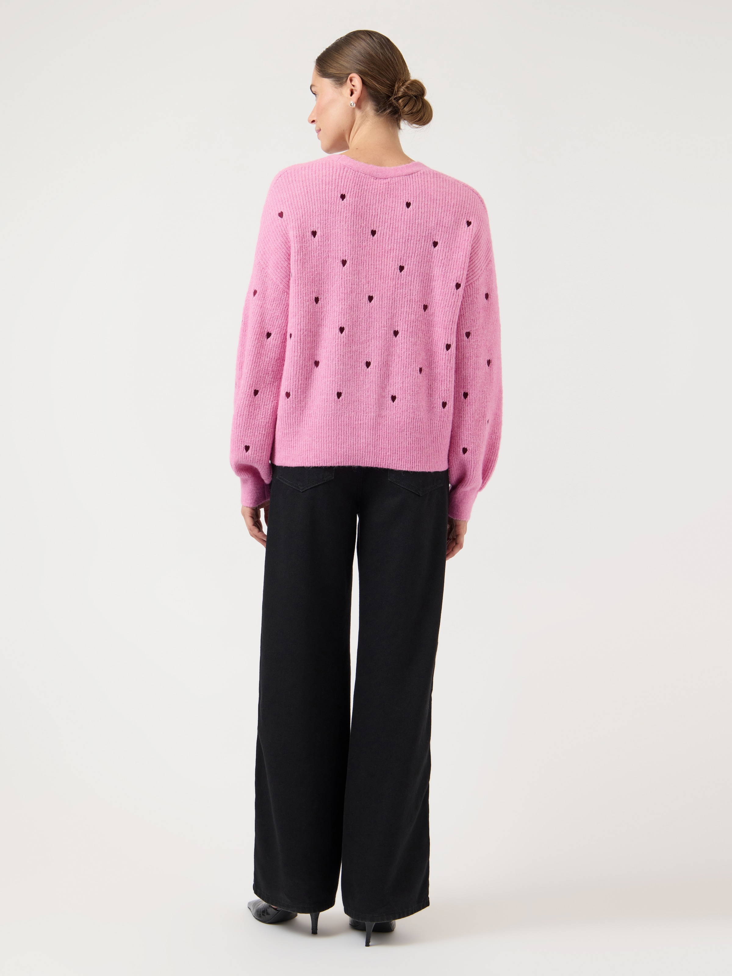 Y.A.S Strickjacke »YASFLEUR LS KNIT CARDIGAN S. NOOS« Materialmix, regular fit, bestickt