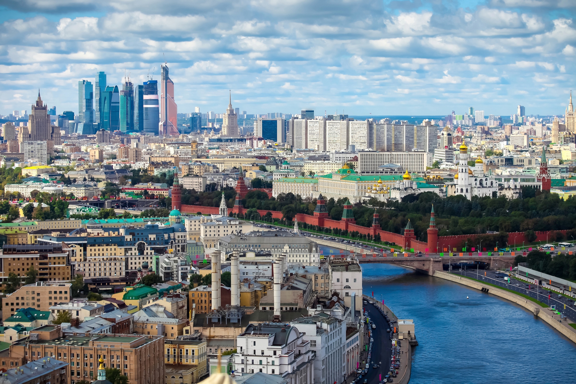 Papermoon Fototapete »MOSKAU-STADT FLUSS SKYLINE BRÜCKEN KREML ROTE PLATZ« günstig online kaufen