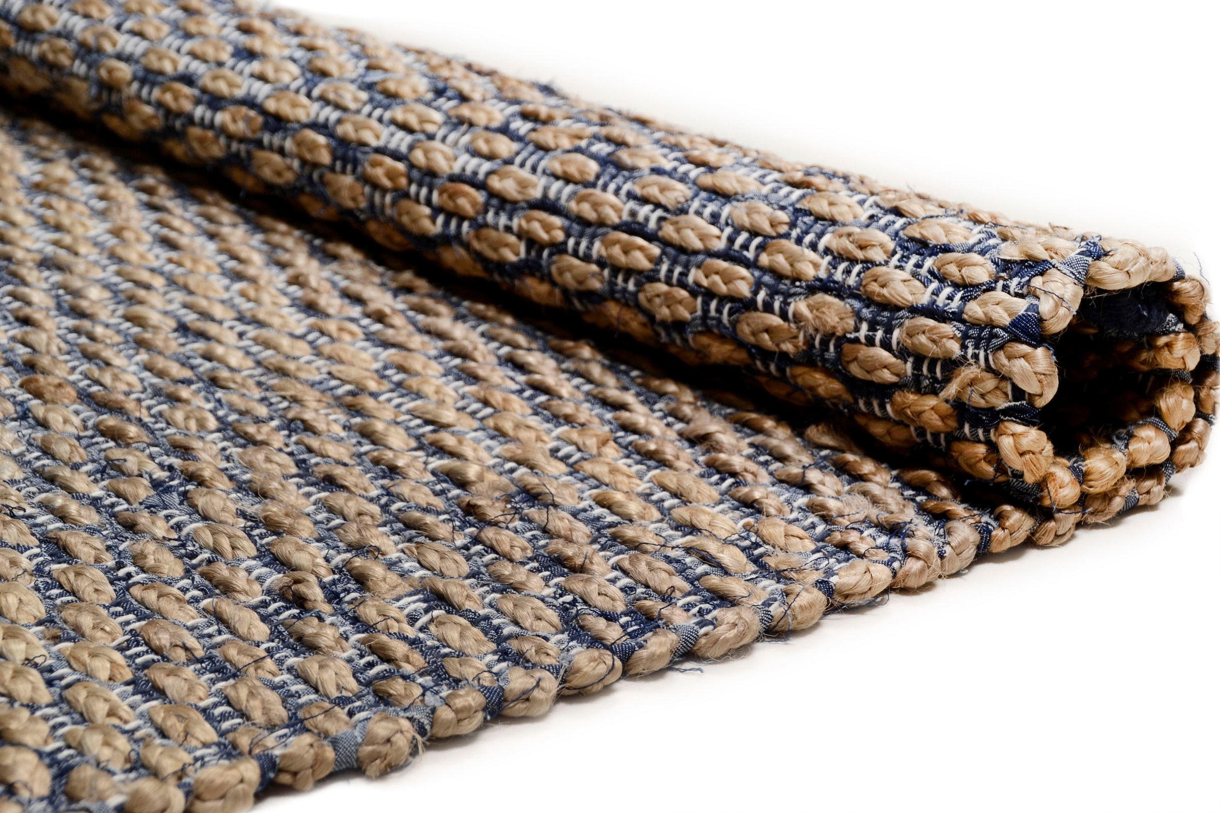 TOM TAILOR HOME Teppich »Braid«, rechteckig, 7 mm Höhe, Flachgewebe, handgewebt, Material: 70% Jute, 30% Baumwolle