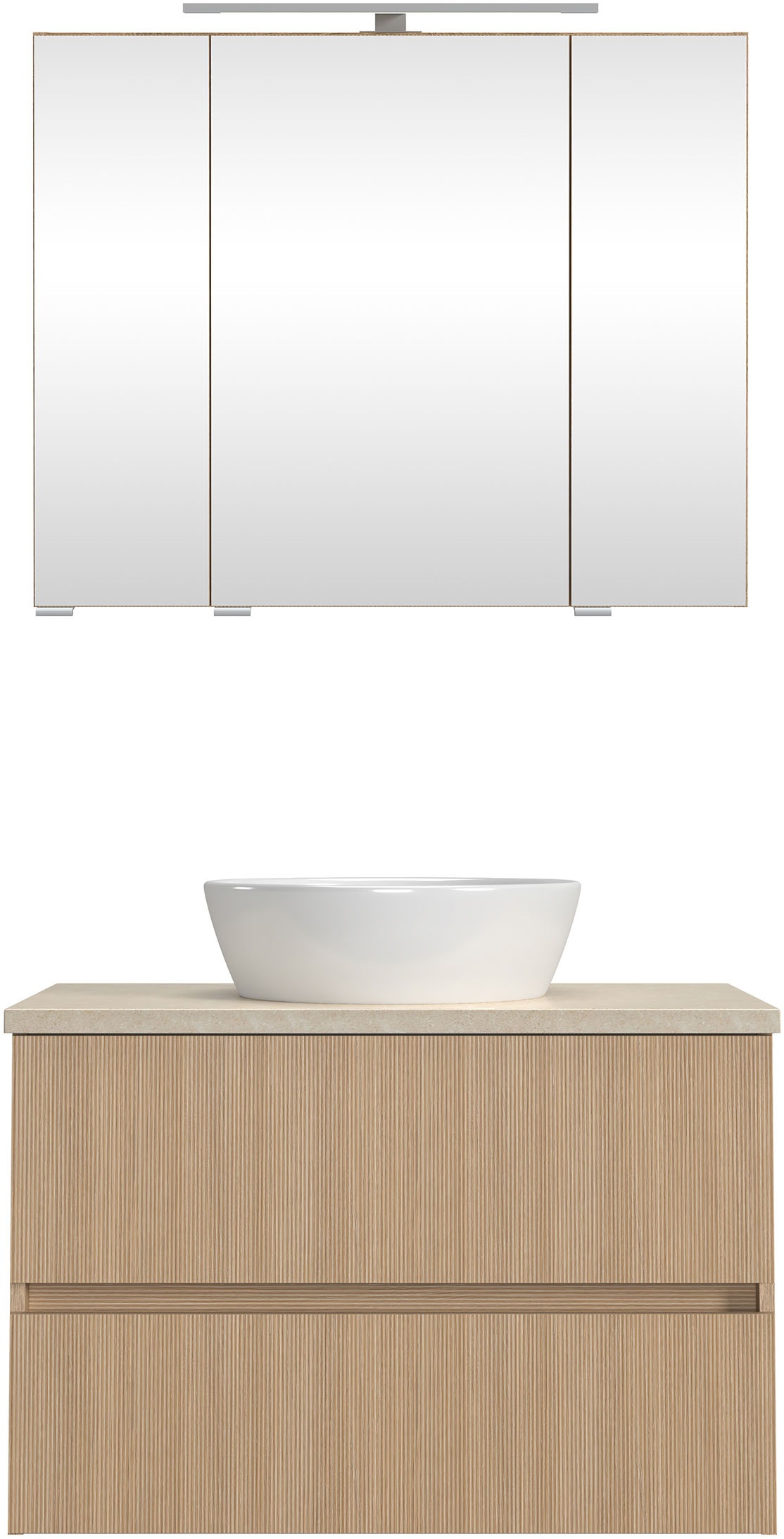welltime Badmöbel-Set »80 cm breit, Badmöbel mit LED-Beleuchtung«, Held Möb günstig online kaufen