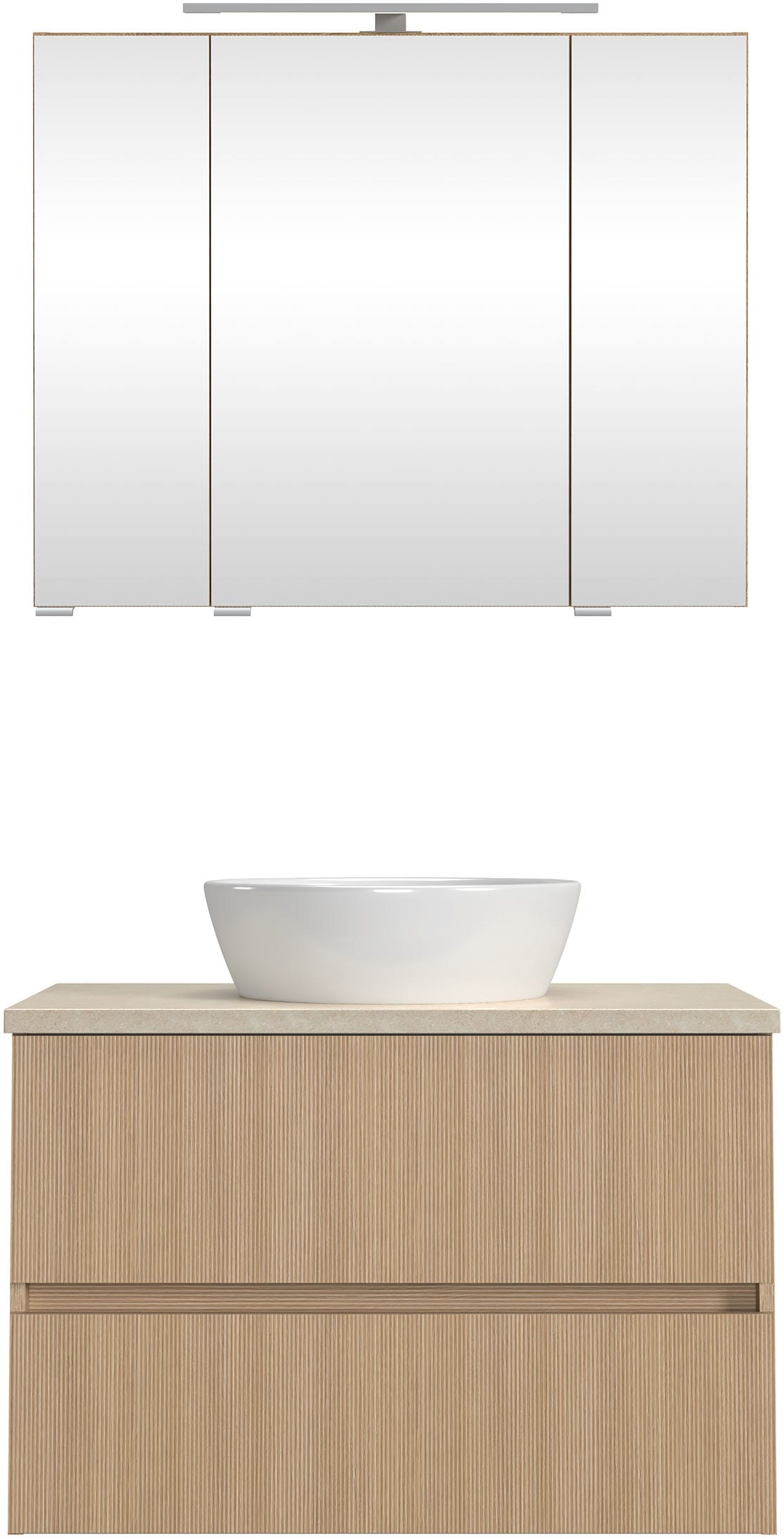 welltime Badmöbel-Set »Eixo«, 80 cm breit, Badmöbel mit LED-Beleuchtung günstig online kaufen