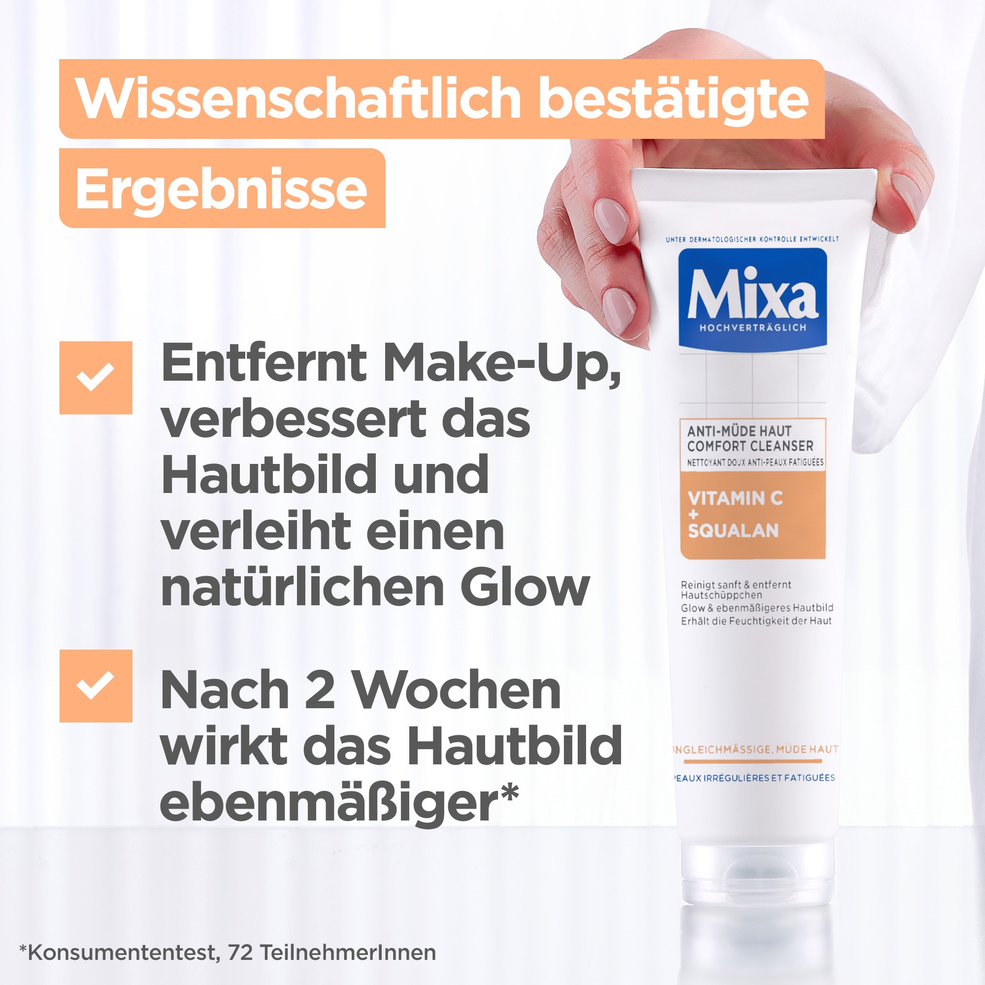 Mixa Gesichts-Reinigungsfluid »Mixa Anti-Müde Haut Comfort Cleanser«, mit hoher Wirkungskraft