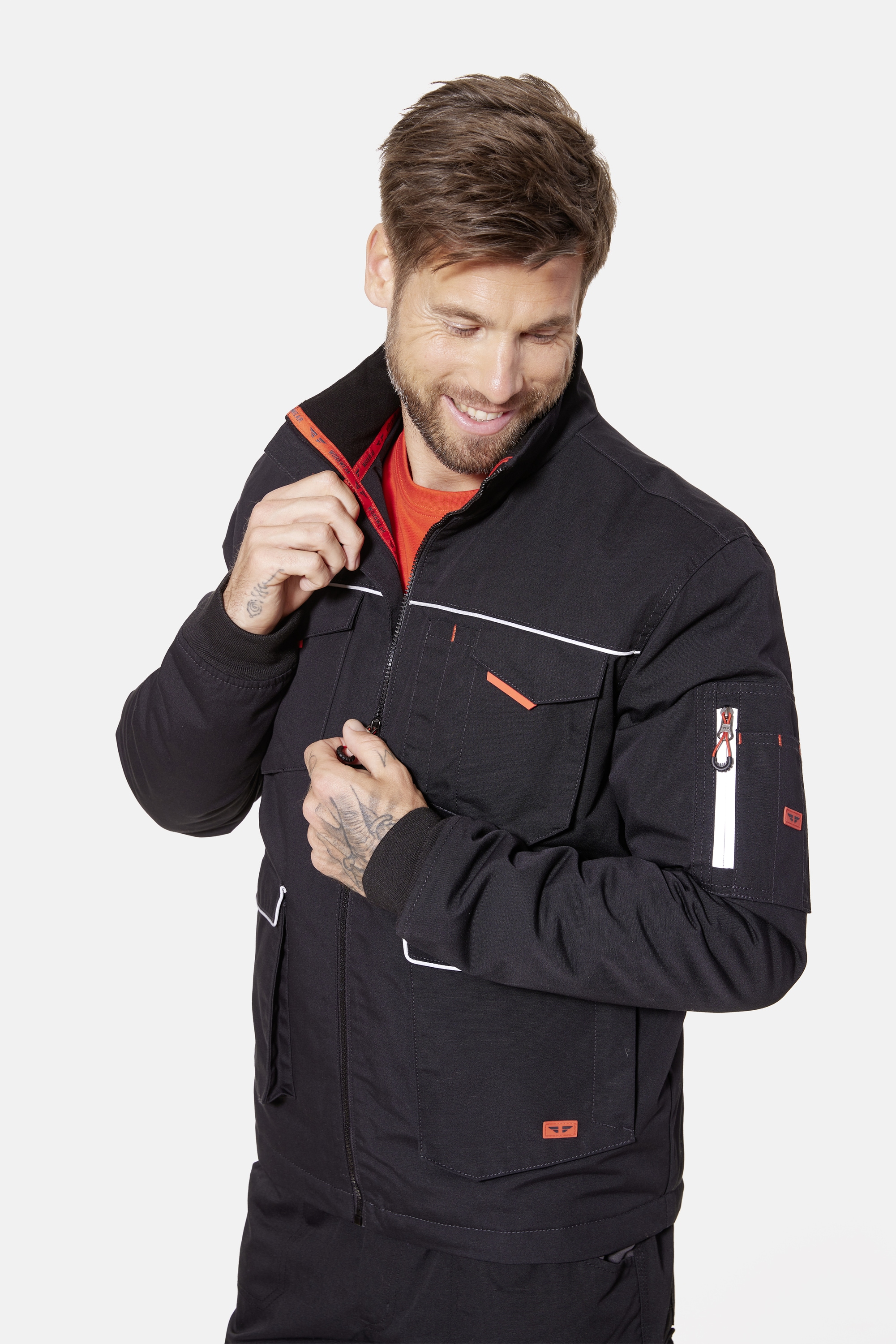 HERO by John Medoox Arbeitsjacke »JONAS Workwear Arbeits-Outdoorjacke« Outdoorjacke Arbeitsjacke gefüttert Stehkragen für Herren