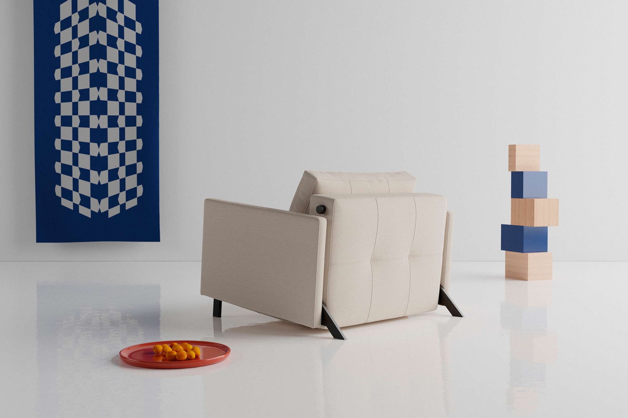 INNOVATION LIVING ™ Sessel »CUBED Schlafsessel«, Frontauszug, sehr platzsparend, abgewinkelt Sitzen - waagerecht Liegen