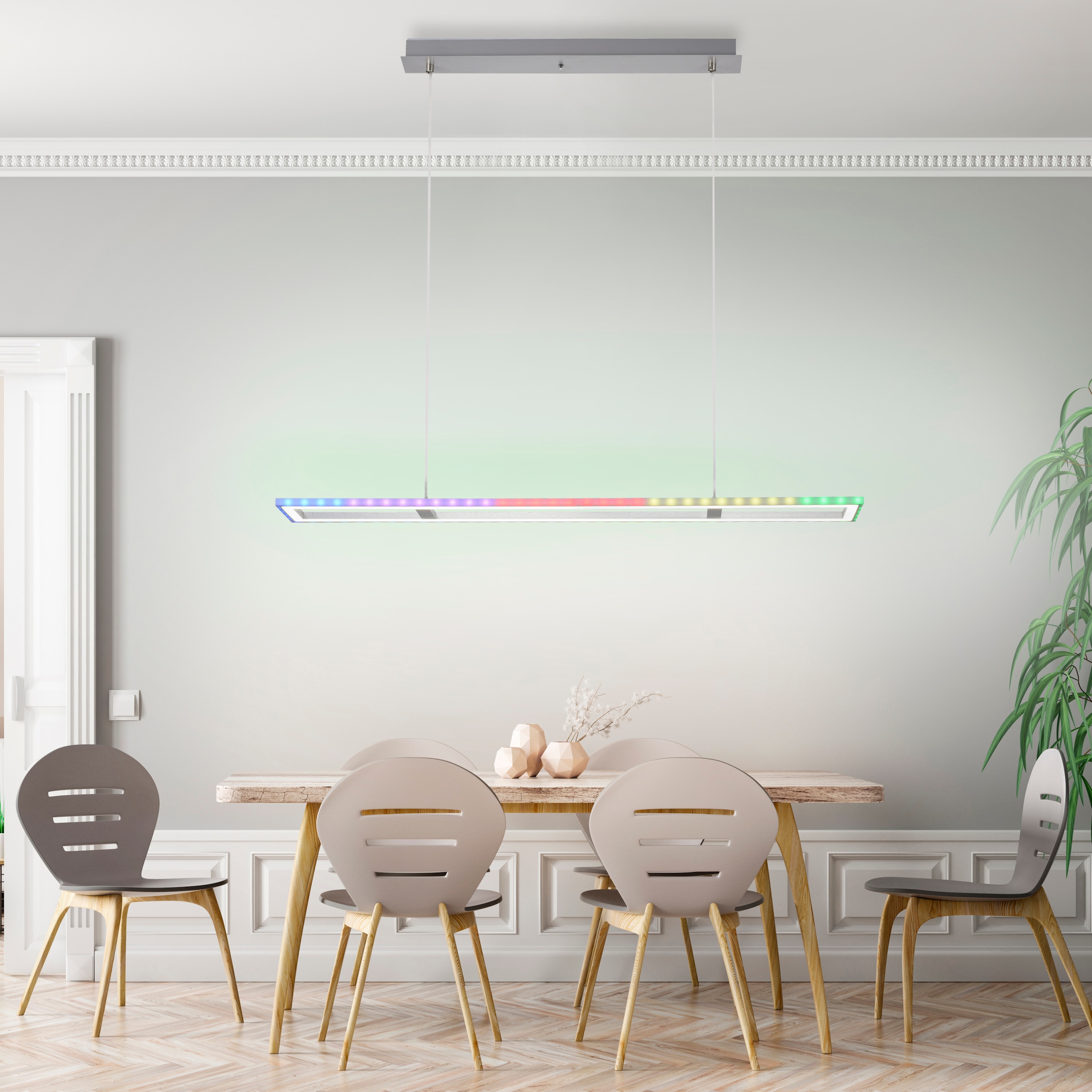 JUST LIGHT Pendelleuchte »FELIX60« LED-Board 1 Stk. warmweiß - kaltweiß LED, CCT - über Fernbedienung, RGB-Rainbow, Infrarot inkl., dimmbar