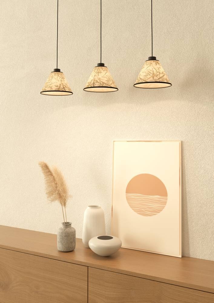 EGLO Hängeleuchte »OXPARK« E27 1 Stk. Pendelleuchte, Esszimmerlampe, Textil günstig online kaufen