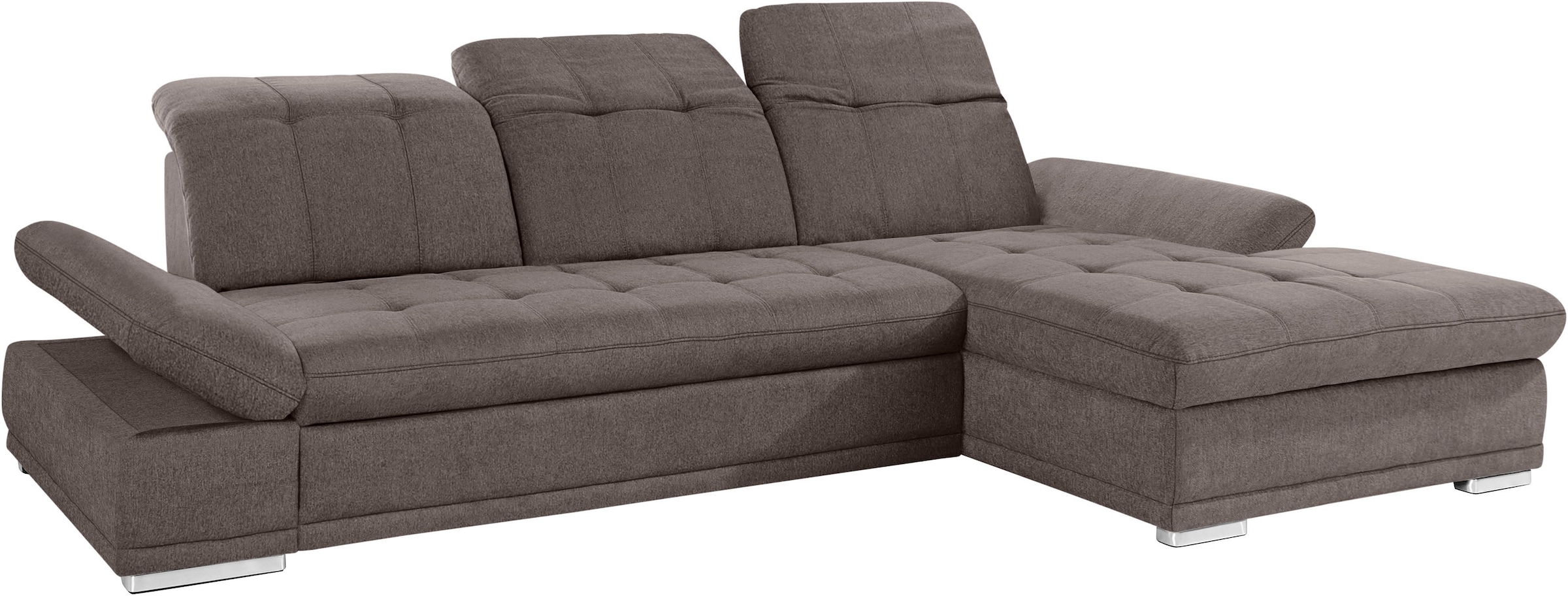 COTTA Ecksofa »Holiday L-Form mit Sitztiefen-, Armteil- und Kopfteilverstellung«, wahlweise mit Bettfunktion inkl. Bettkasten