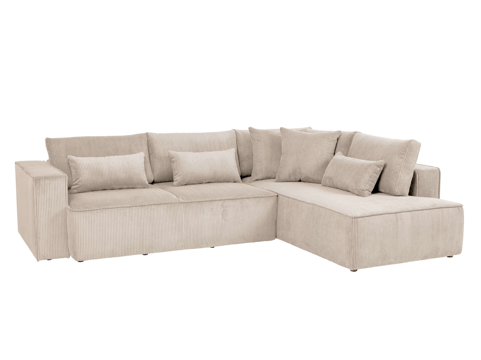 OTTO home Ecksofa »Tillian, Schlafsofa« Breite 294 cm, Breitkord, Sitzfläche mit Taschenfederkern