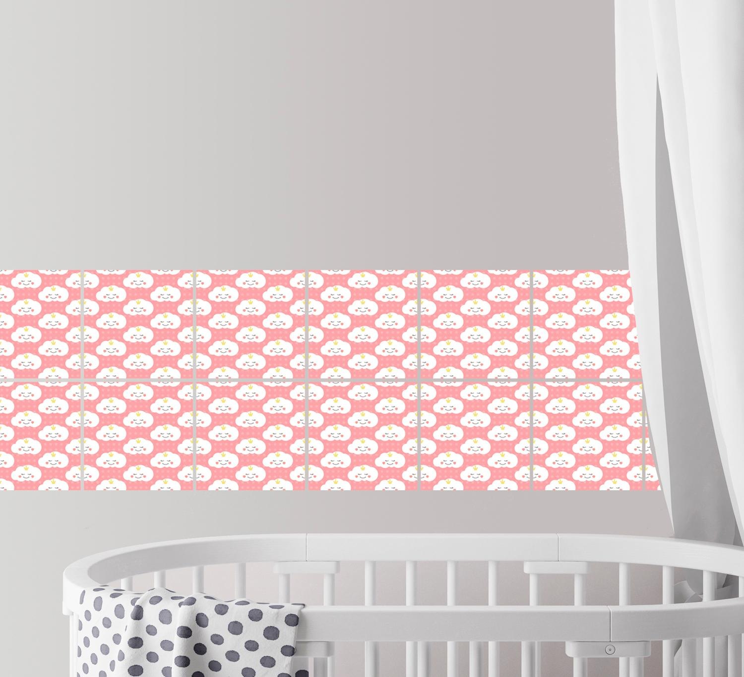 queence Fliesenaufkleber »Wolken«, Stickerfliesen, selbstklebend, Sticker, 12er Set
