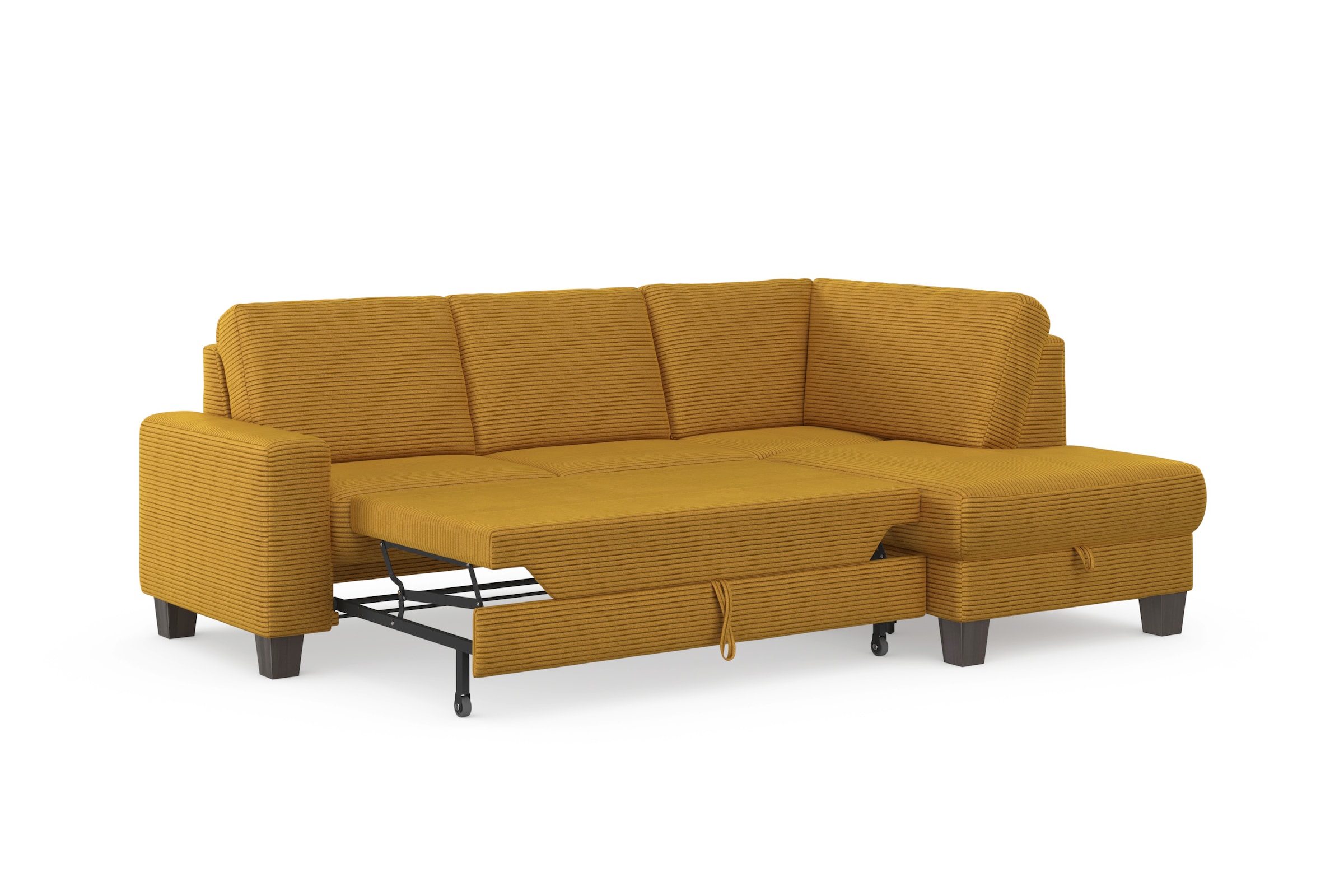 Home affaire Ecksofa »Summer L-Form«, mit Ottomane, mit oder ohne Bettfunktion und Bettkasten, Cord-Bezug