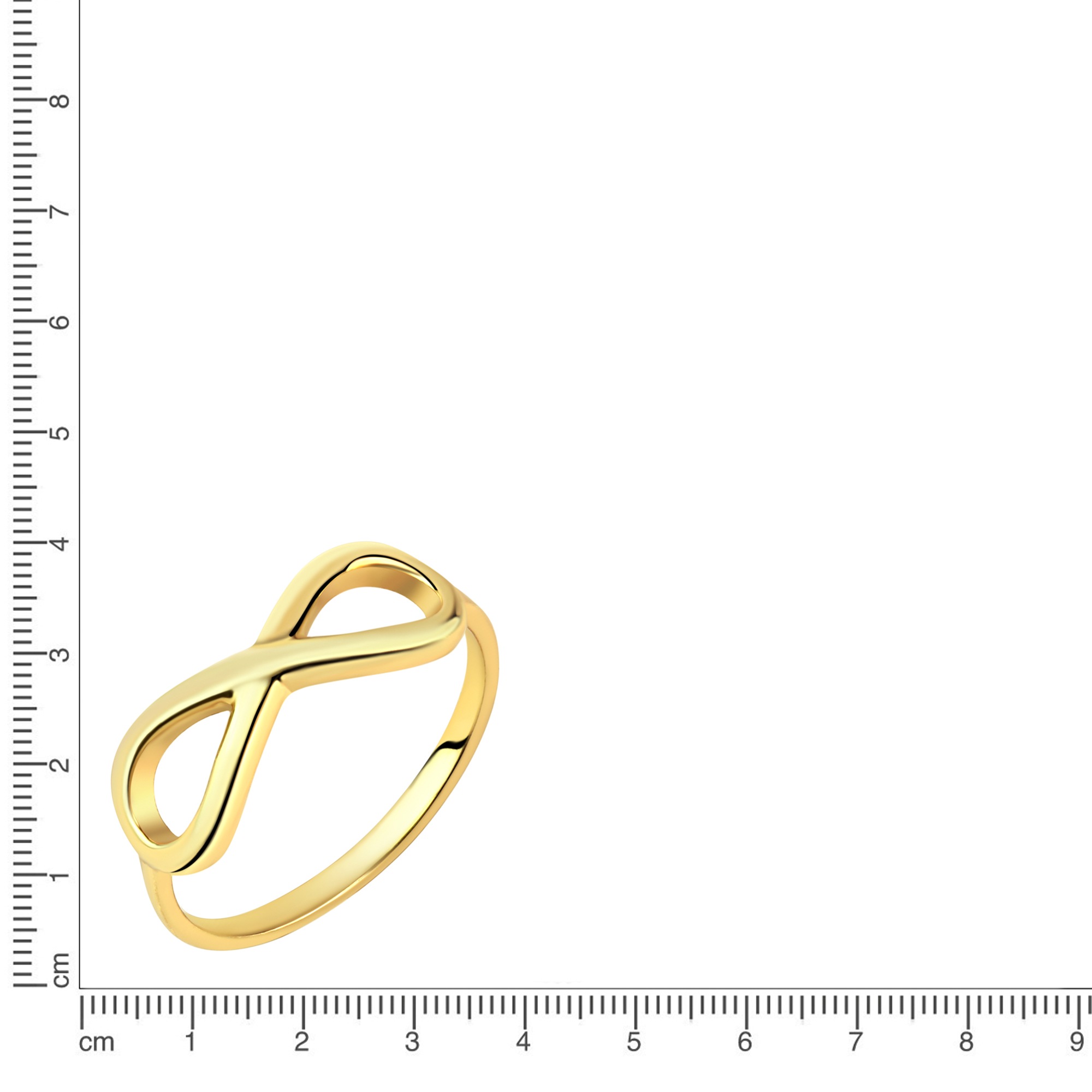 Vivance Fingerring »925/- Sterling Silber vergoldet Infinity«