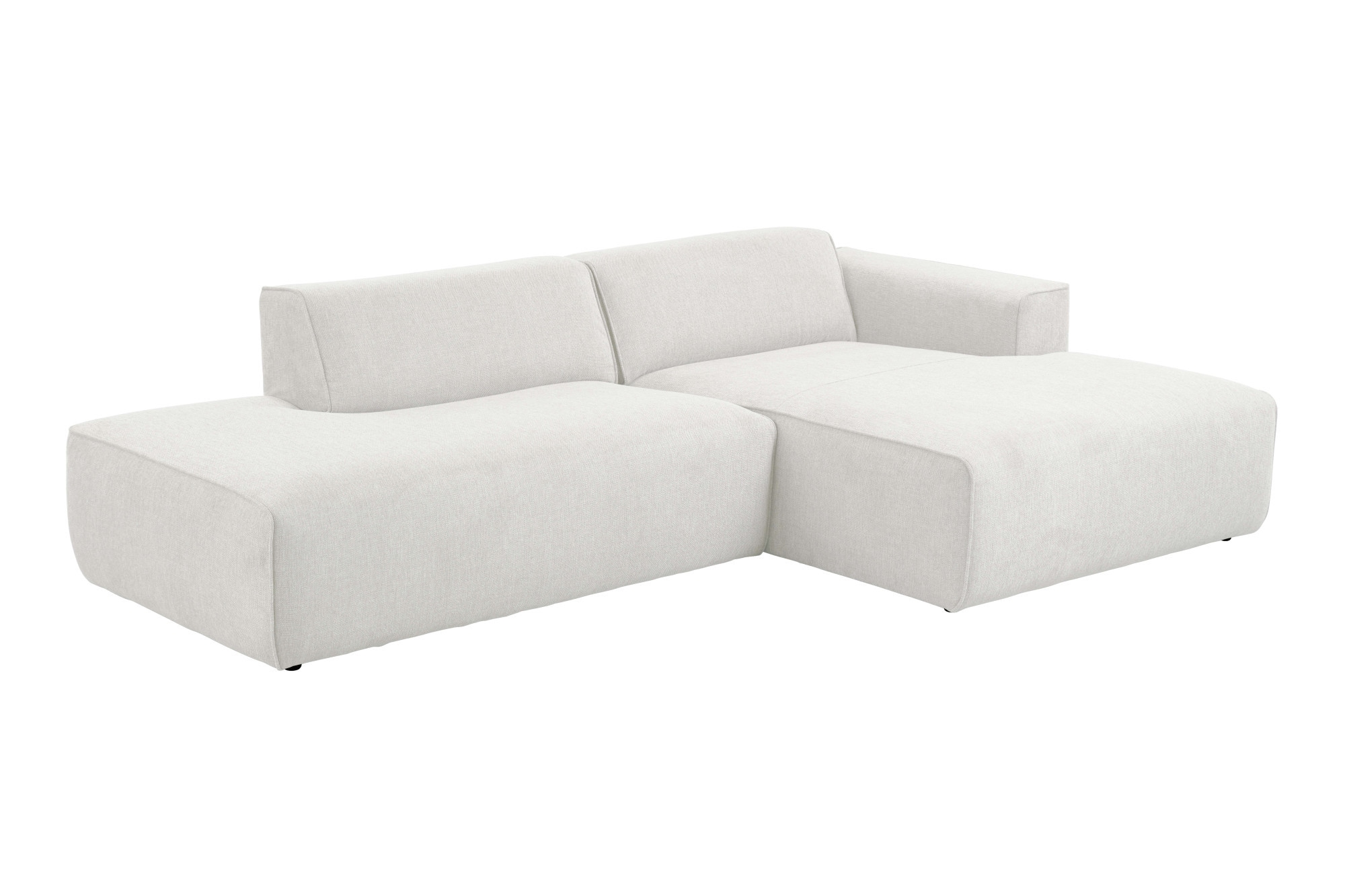 andas Ecksofa »Noord«, mit Kedernaht, Breite 227 cm, Cord, Struktur, Webstoff