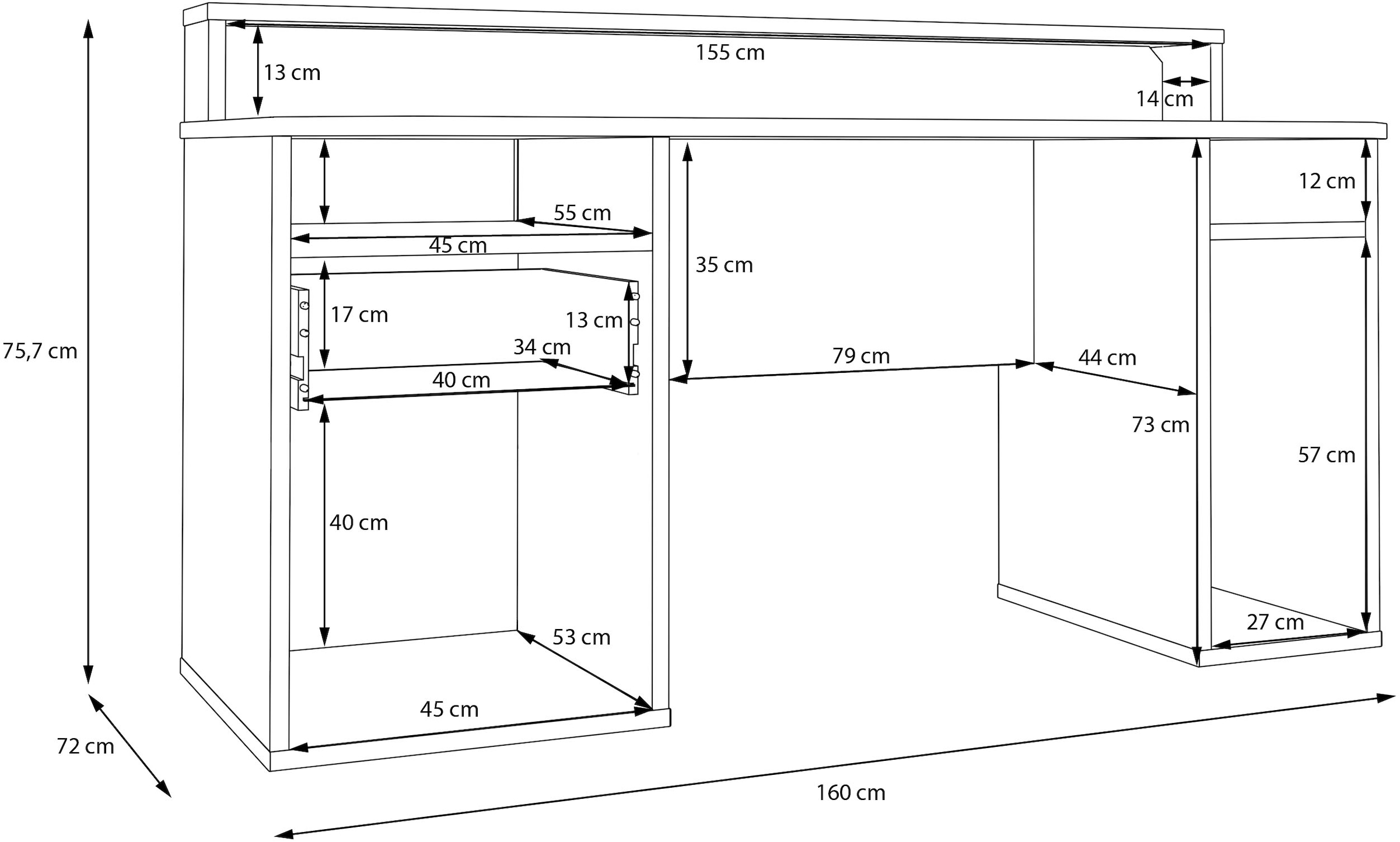 FORTE Schreibtisch »Tezaur«