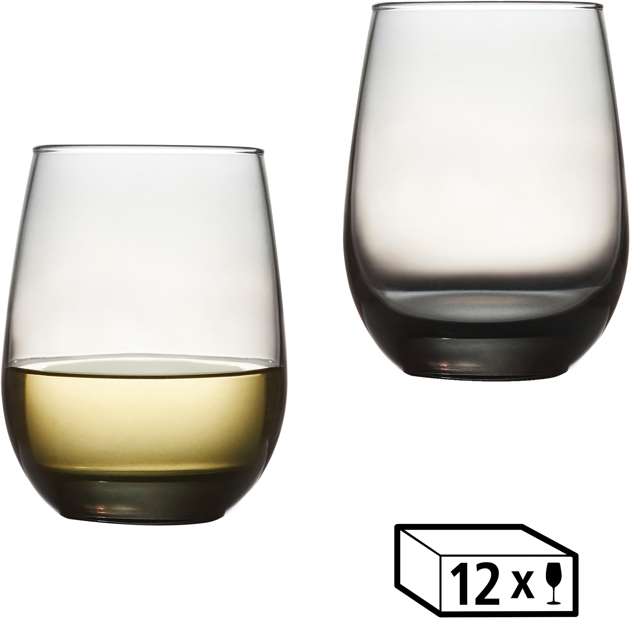 LIBBEY Gläser-Set »Libbey Weinglas, 12er Set -STEMLESS-«, (Set, 12 tlg.), 4 günstig online kaufen