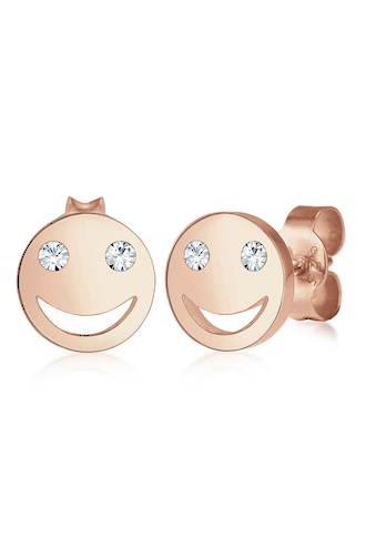 Elli Paar Ohrstecker »Smiley Face Emoji Kristalle 925 Silber« kaufen