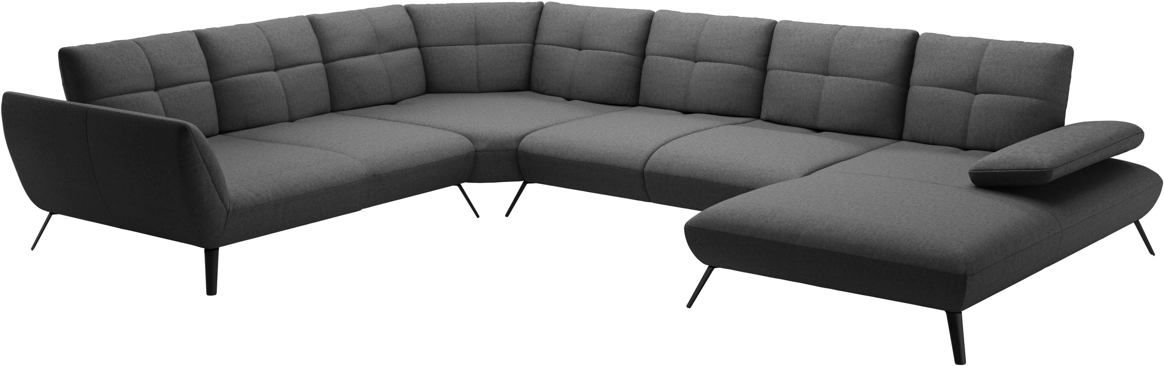 Places of Style Wohnlandschaft »Mikado U-Form«, inkl. Sitztiefenverstellung und Armteilverstellung