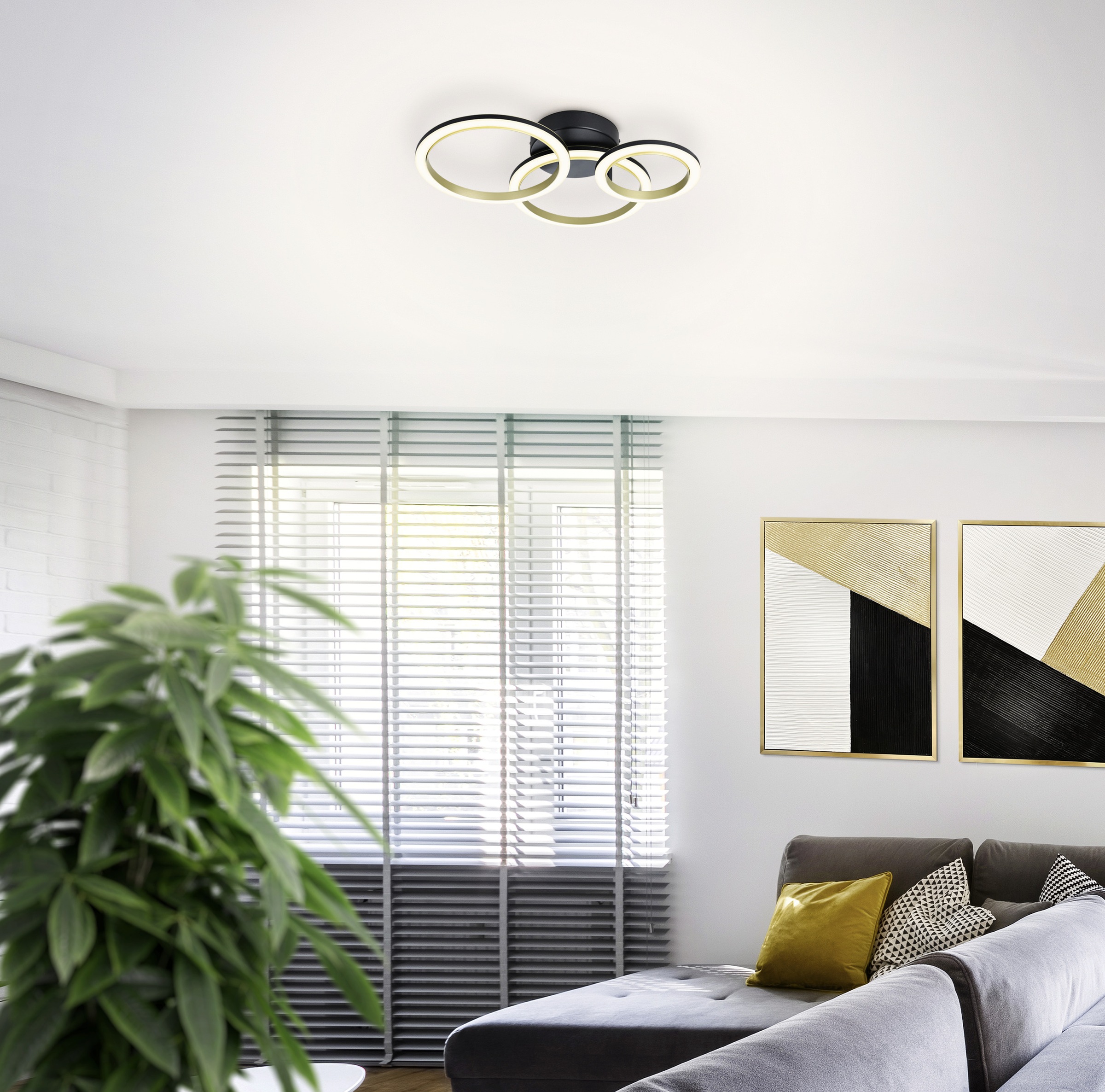 EGLO LED Deckenleuchte »CALLIERA Deckenlampe - Stahl, Kunststoff - LED - 20 günstig online kaufen