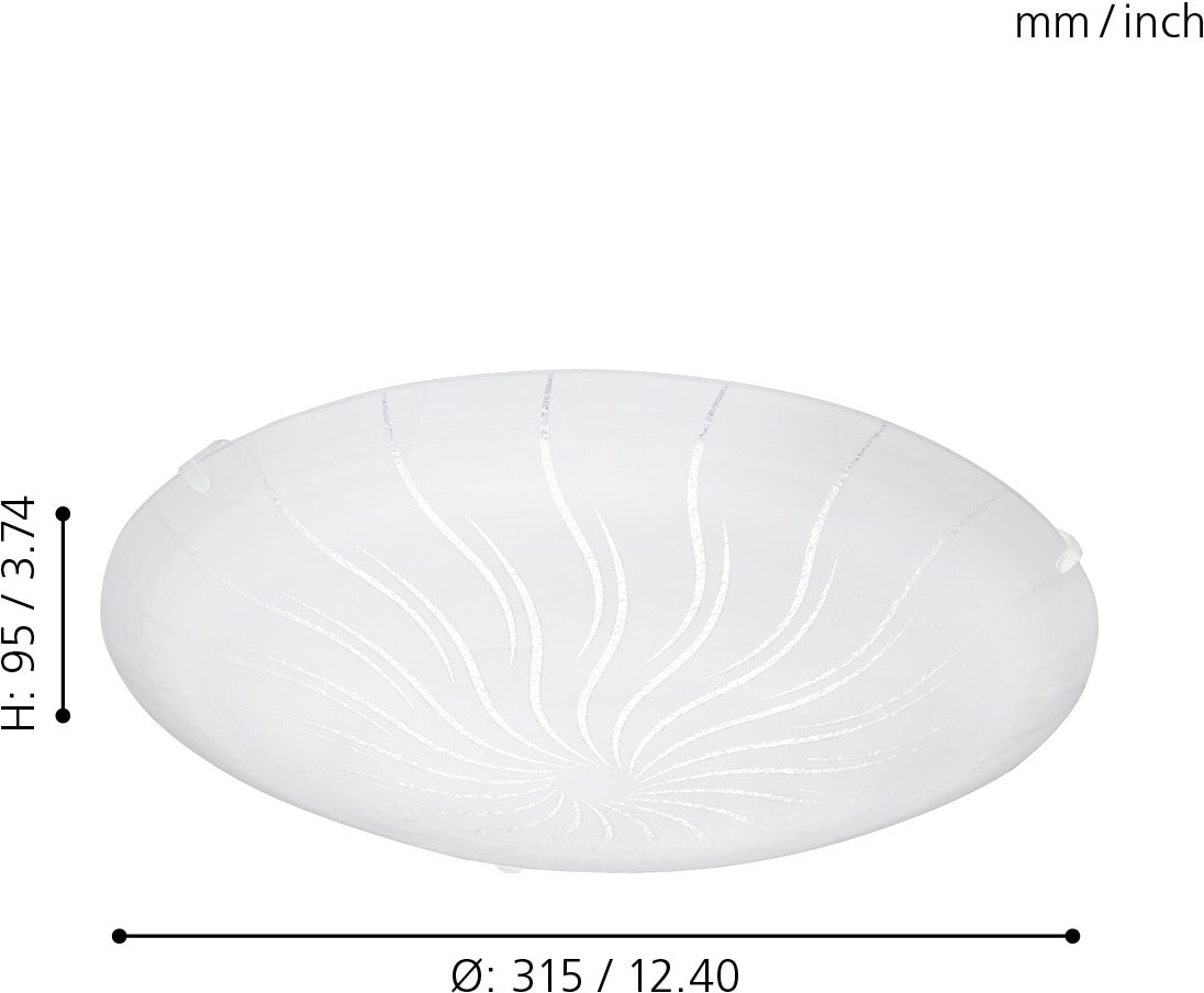 EGLO Deckenleuchte »MARGITTA 1«, 1 flammig, Leuchtmittel LED-Board | LED fest integriert, LED Deckenlampe, Wohnzimmerlampe, Schlafzimmerlampe, Ø 31,5 cm