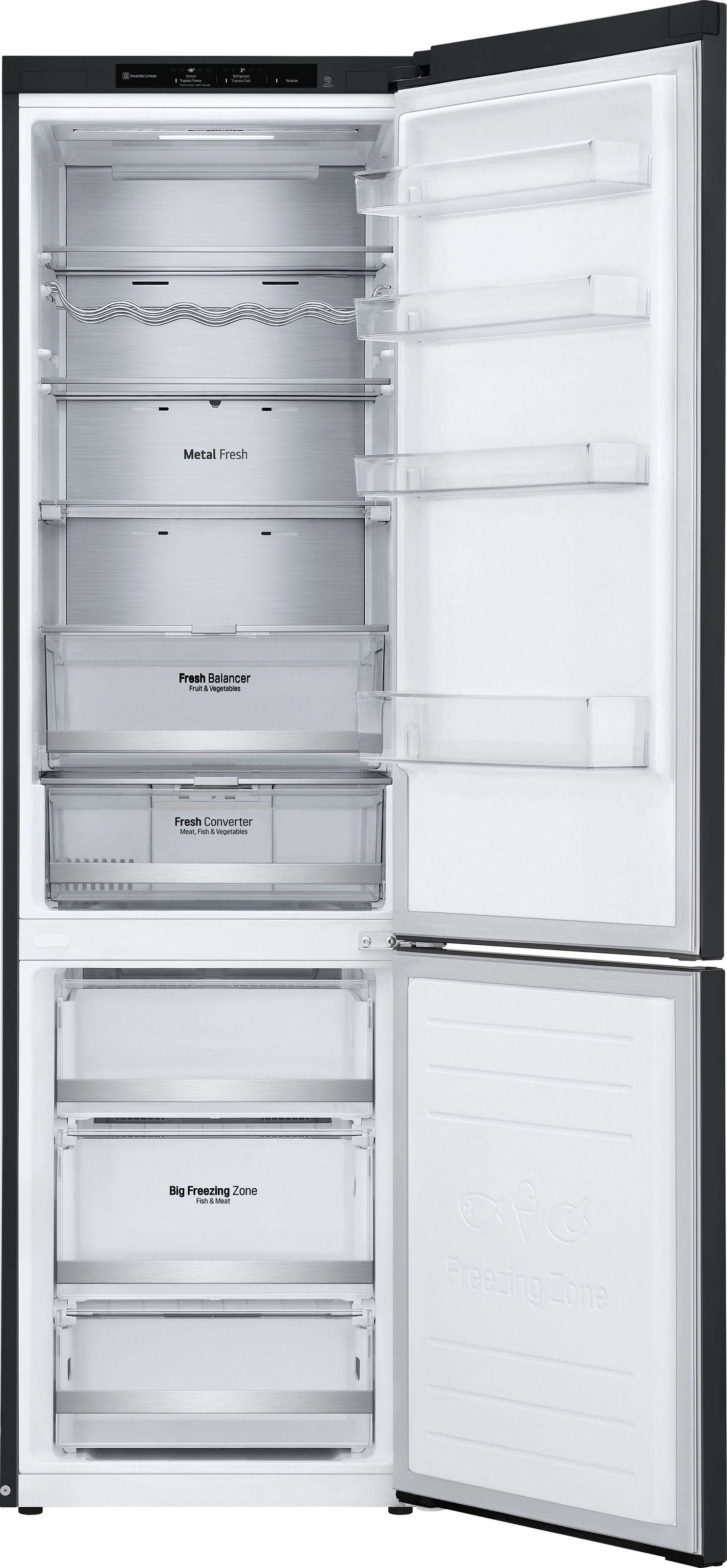 LG Kühl-/Gefrierkombination »GBB92MCB1P«, nur 99kWh Jahresverbrauch