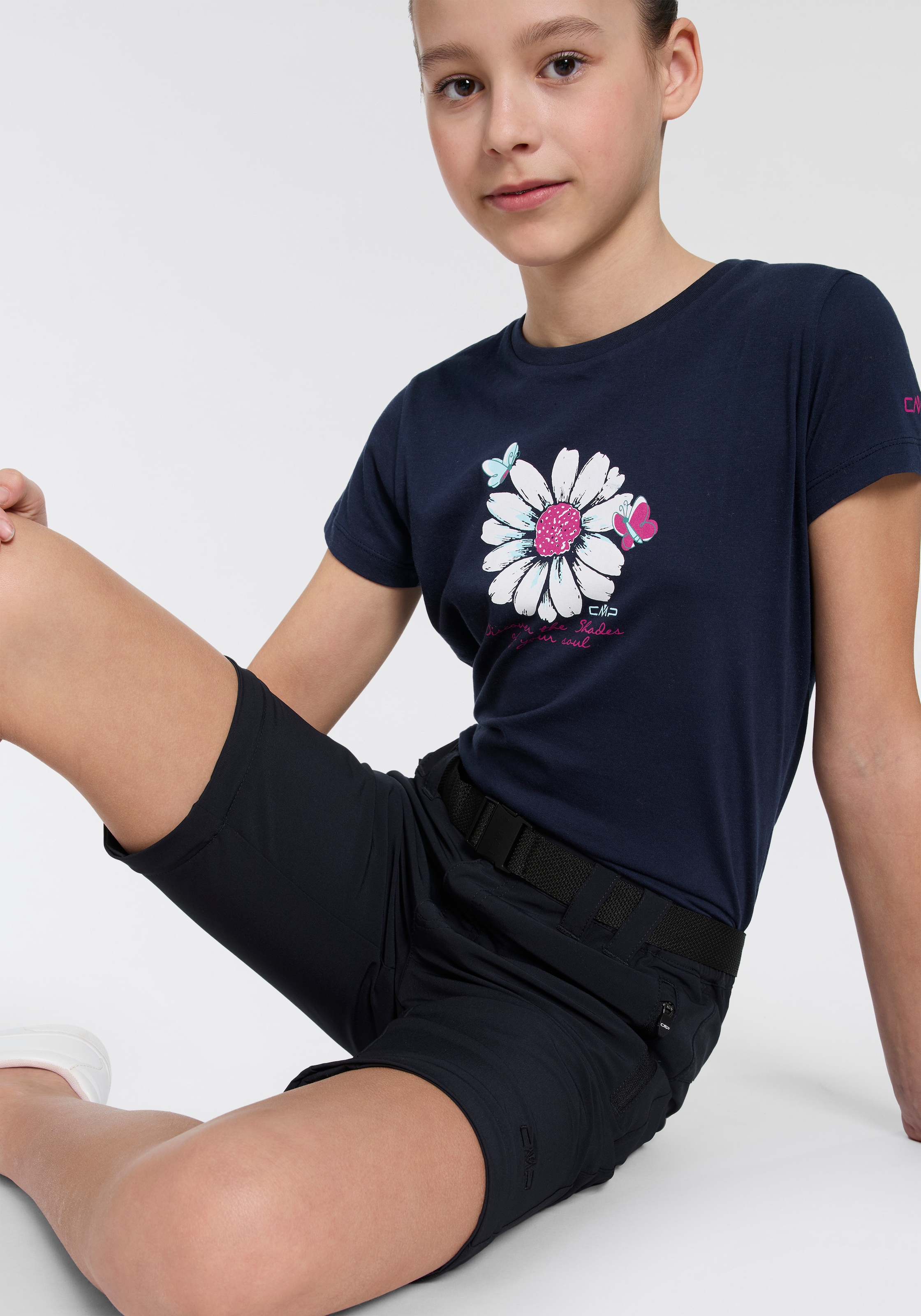 CMP Zip-off-Hose »KID ZIP-OFF-PANT«, (Set, 1 tlg., mit Gürtel), Elastisch & Atmungsaktiv & Schnell trocknend & für Kinder