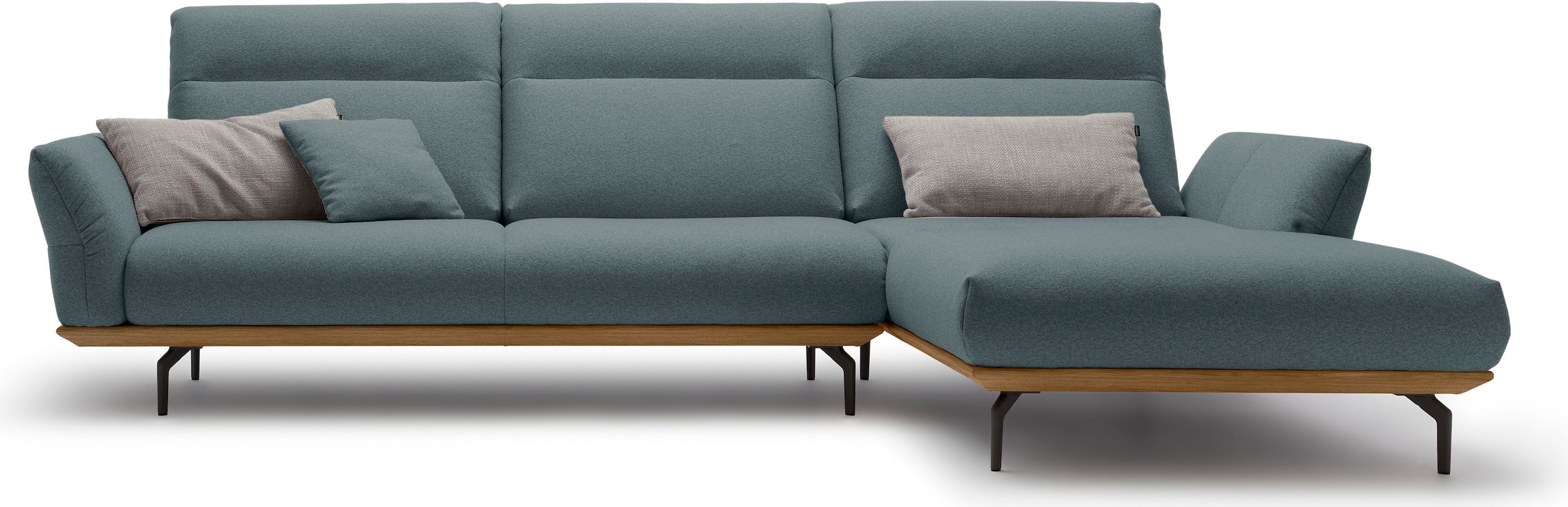 Creation BY ROLF BENZ Ecksofa »CR.460«, Sockel in Nussbaum, Winkelfüße in U günstig online kaufen