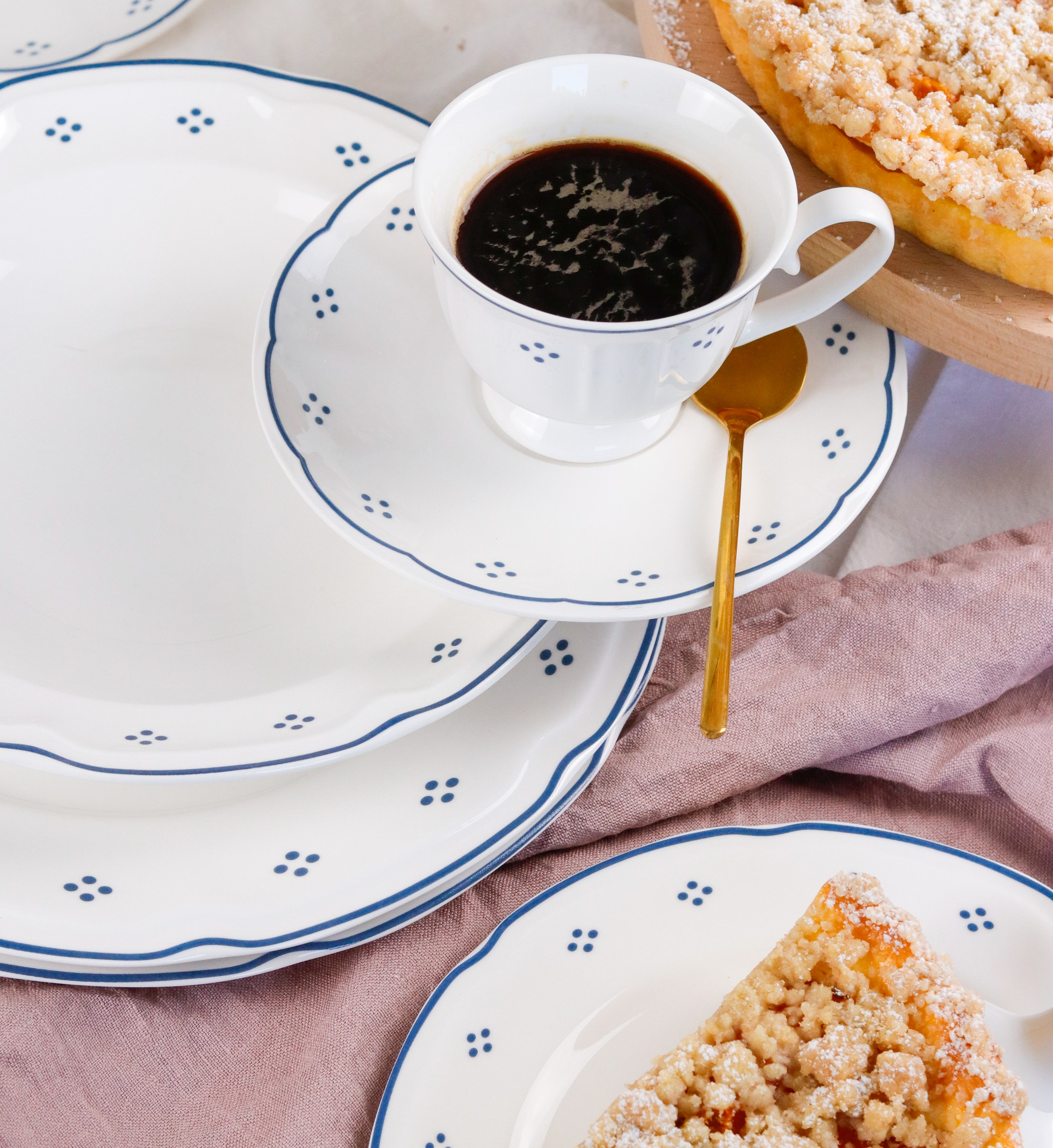 MÄSER Kaffeeservice »Lova« mit dekorativem Punktmuster