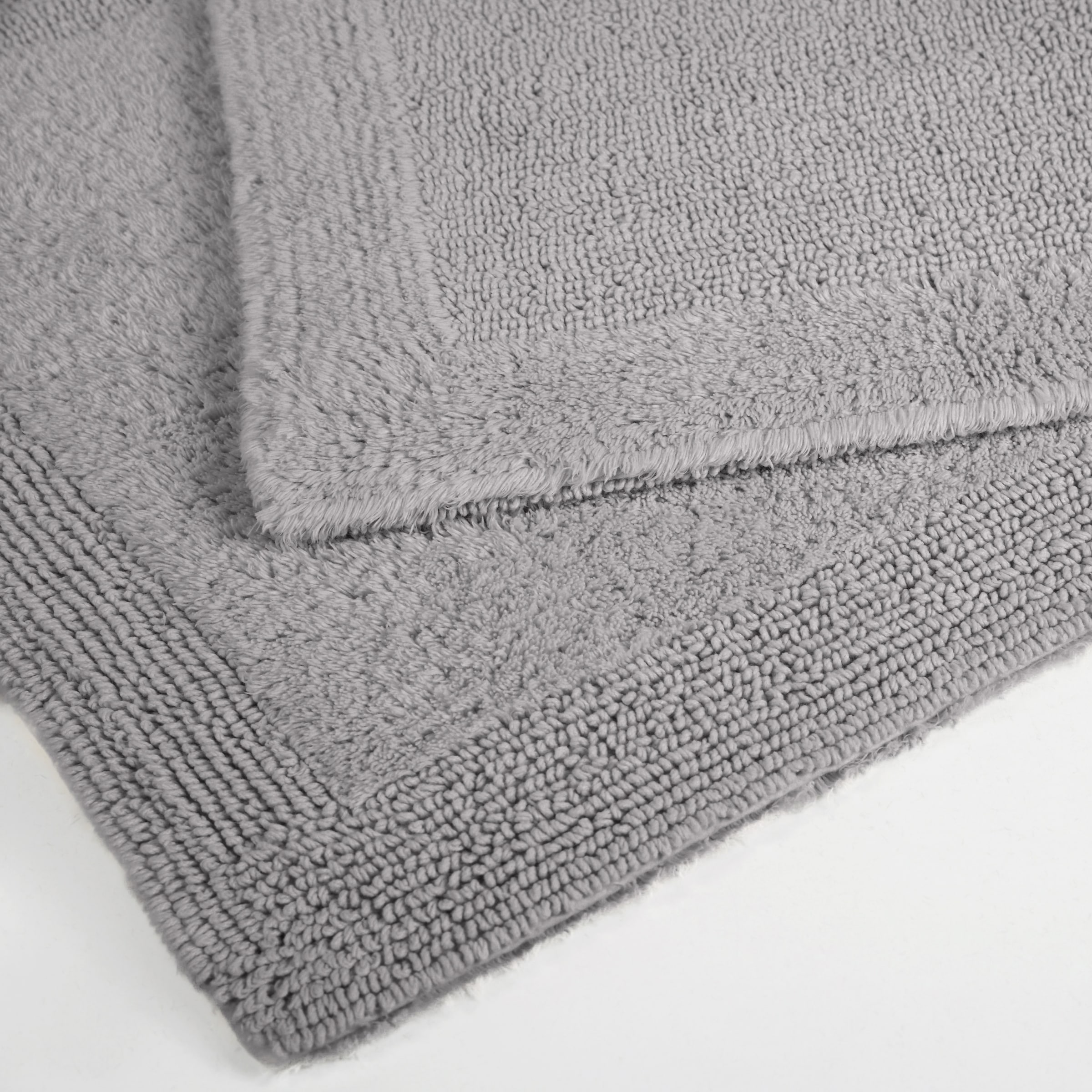 my home Badematte »Kapra, Badvorleger, Badezimmer Teppich«, beidseitig nutzbar-fußbodenheizungsgeeignet-strapazierfähig, mit Bordüre, Badteppich, Badematte, Baumwolle
