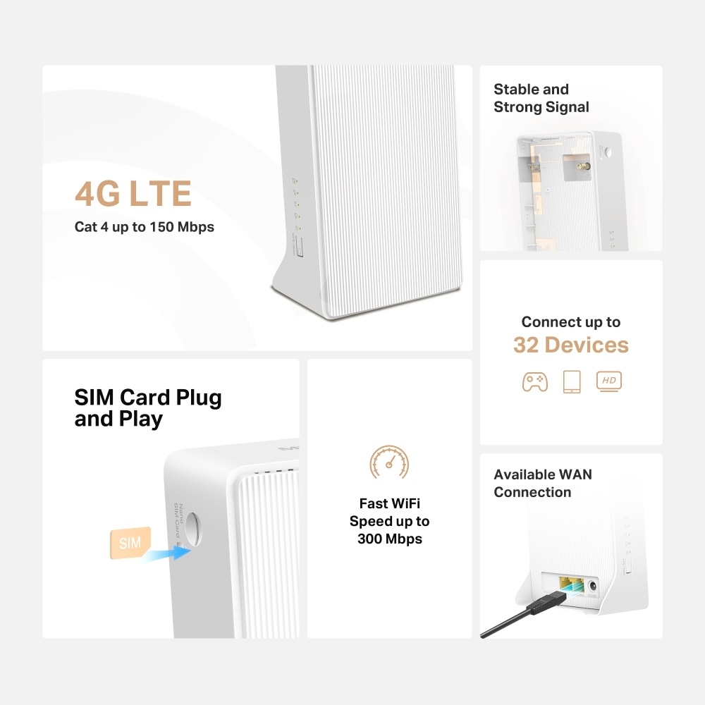 TP-Link 4G/LTE-Router »Mercusys MB110-4G Wireless N 4G«