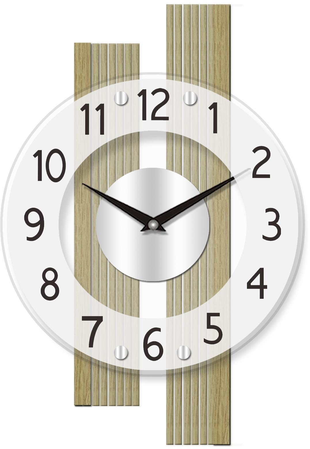 AMS Funkwanduhr »F5875« Quarzuhr,Holz,Wohnzimmer,Esszimmer,Küche,Made in Ge günstig online kaufen