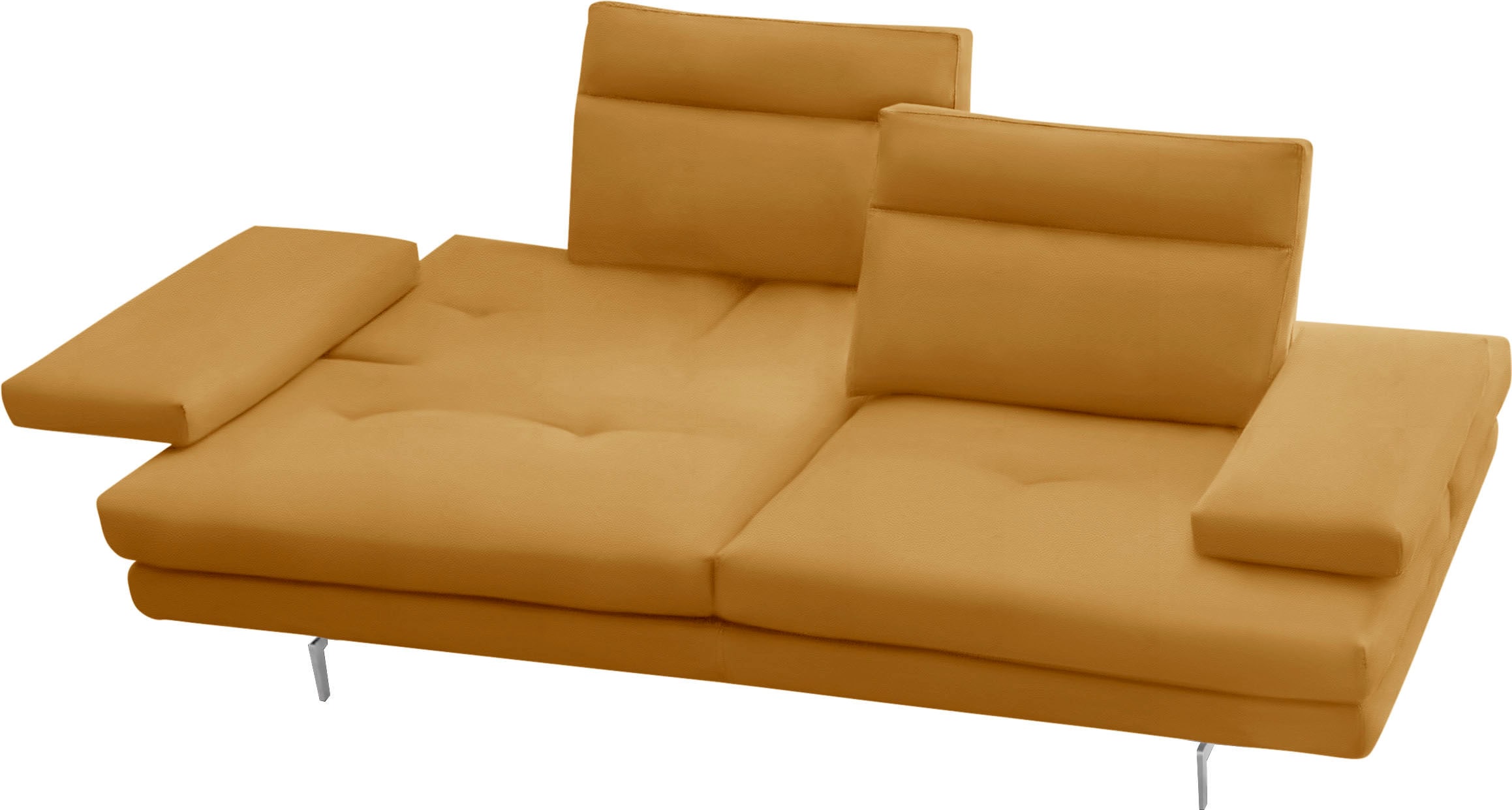 CALIA ITALIA 3,5-Sitzer »Toby Wing, italienisches Designsofa mit erstklassigem Sitzkomfort«, inklusive Sitztiefenverstellung, Füße in Chrom glänzend