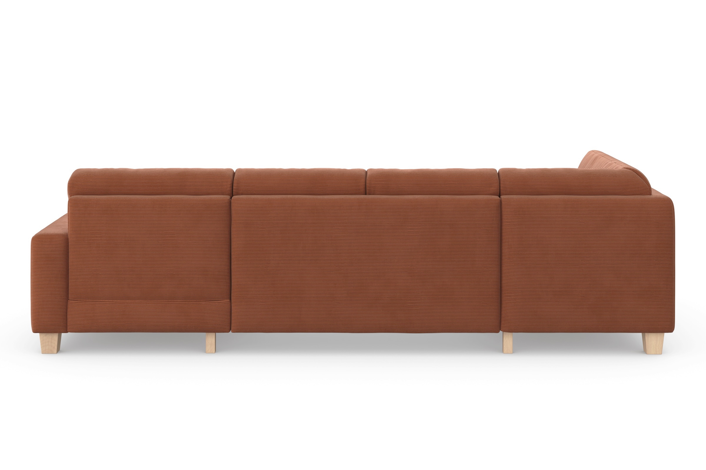 Home affaire Wohnlandschaft »Summer U-Form« mit oder ohne Bettfunktion und Bettkasten, Cord-Bezug