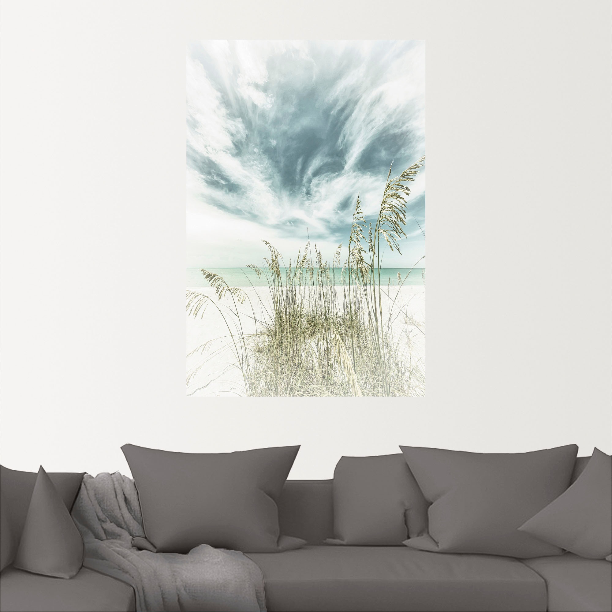 Artland Wandbild »Himmlische Stille am Strand Vintage«, Strandbilder, (1 St.), als Alubild, Outdoorbild, Leinwandbild, Poster, Wandaufkleber