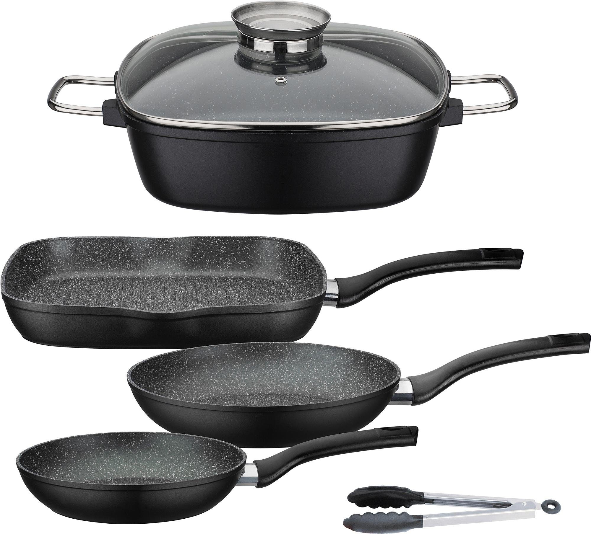GSW Topf-Set »Gourmet Granit« Set, 1 x Bräter, 1x Grillpfanne 28x28 cm, je günstig online kaufen