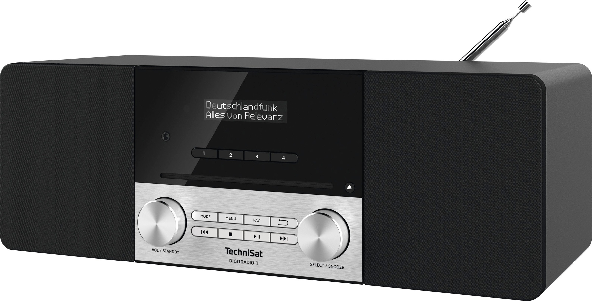 TechniSat Digitalradio (DAB+) »DIGITRADIO 3«, (A2DP Bluetooth-AVRCP Bluetooth Digitalradio (DAB+)-UKW mit RDS 20 W), CD-Player, Made in Germany