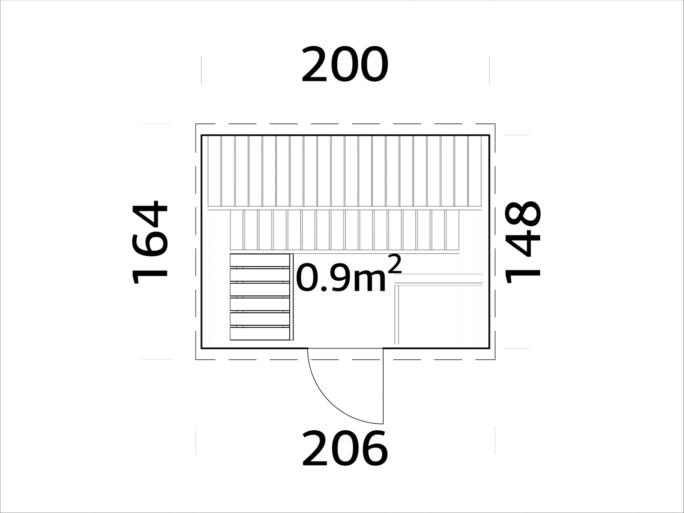 Palmako Sauna »Anita 0,9 m²«