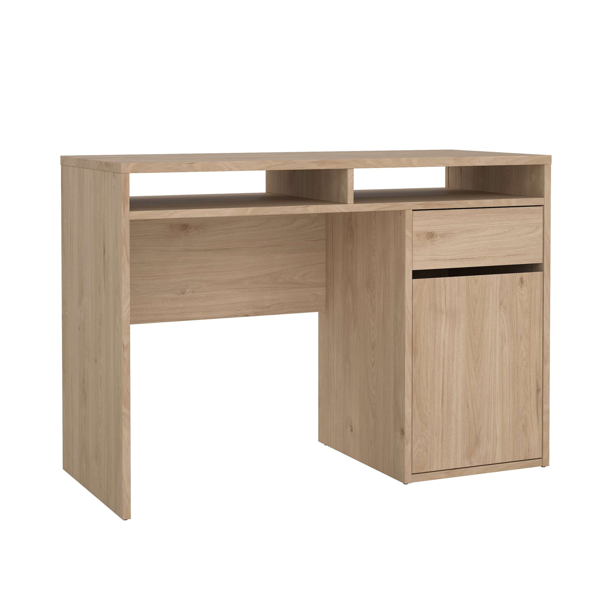 INOSIGN Schreibtisch »Funktion Plus, Arbeitstisch, Bürotisch«, Computertisch mit 1 Tür und 1 Schublade, 2 offene Fächer Breite 110 cm