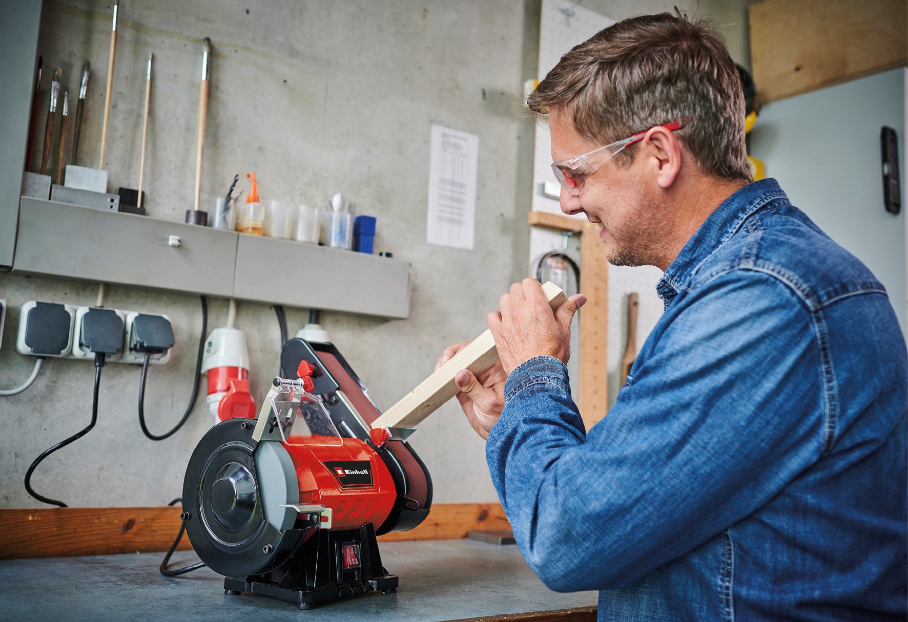 Einhell Stand-Bandschleifer »TC-US 350«, (3 tlg.)