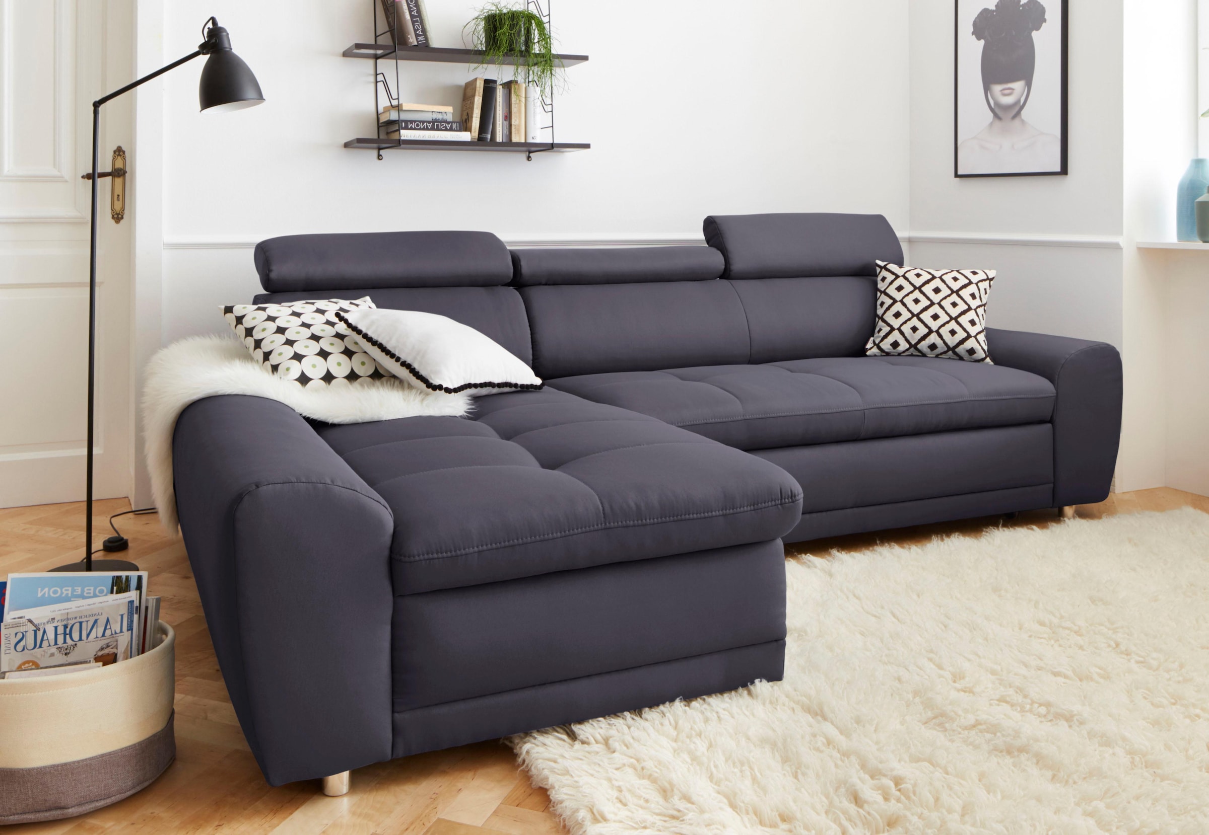 sit&more Ecksofa »Riva L-Form«, inklusive Kopteilverstellung, wahlweise mit günstig online kaufen