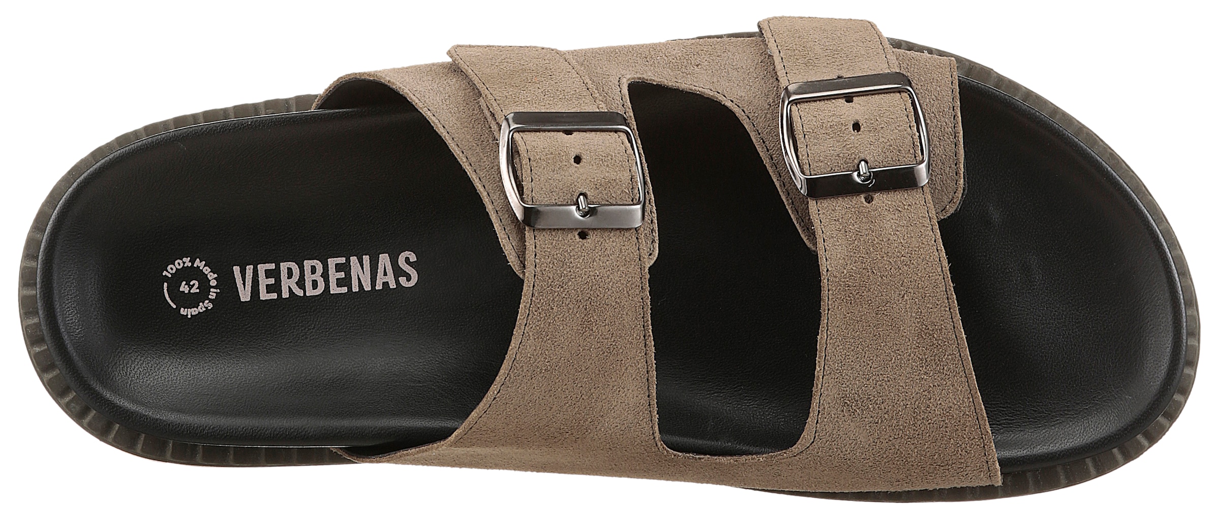 VERBENAS Pantolette »Capri Serraje«, Sommerschuh, Schlappen, Hausschuh, Urlaubschuh aus feinem Leder