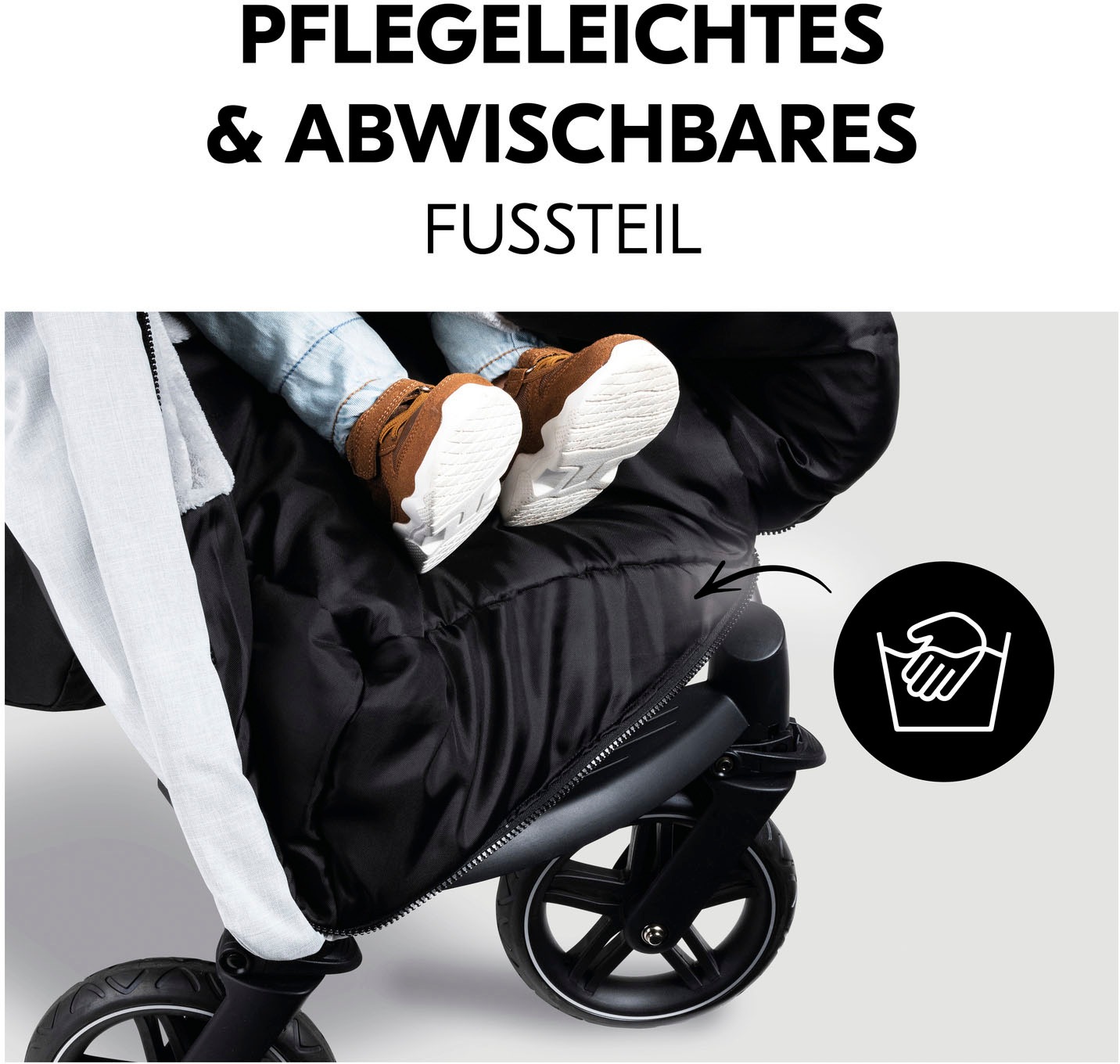 Hauck Fußsack »Pushchair Footmuff Winter, grey«